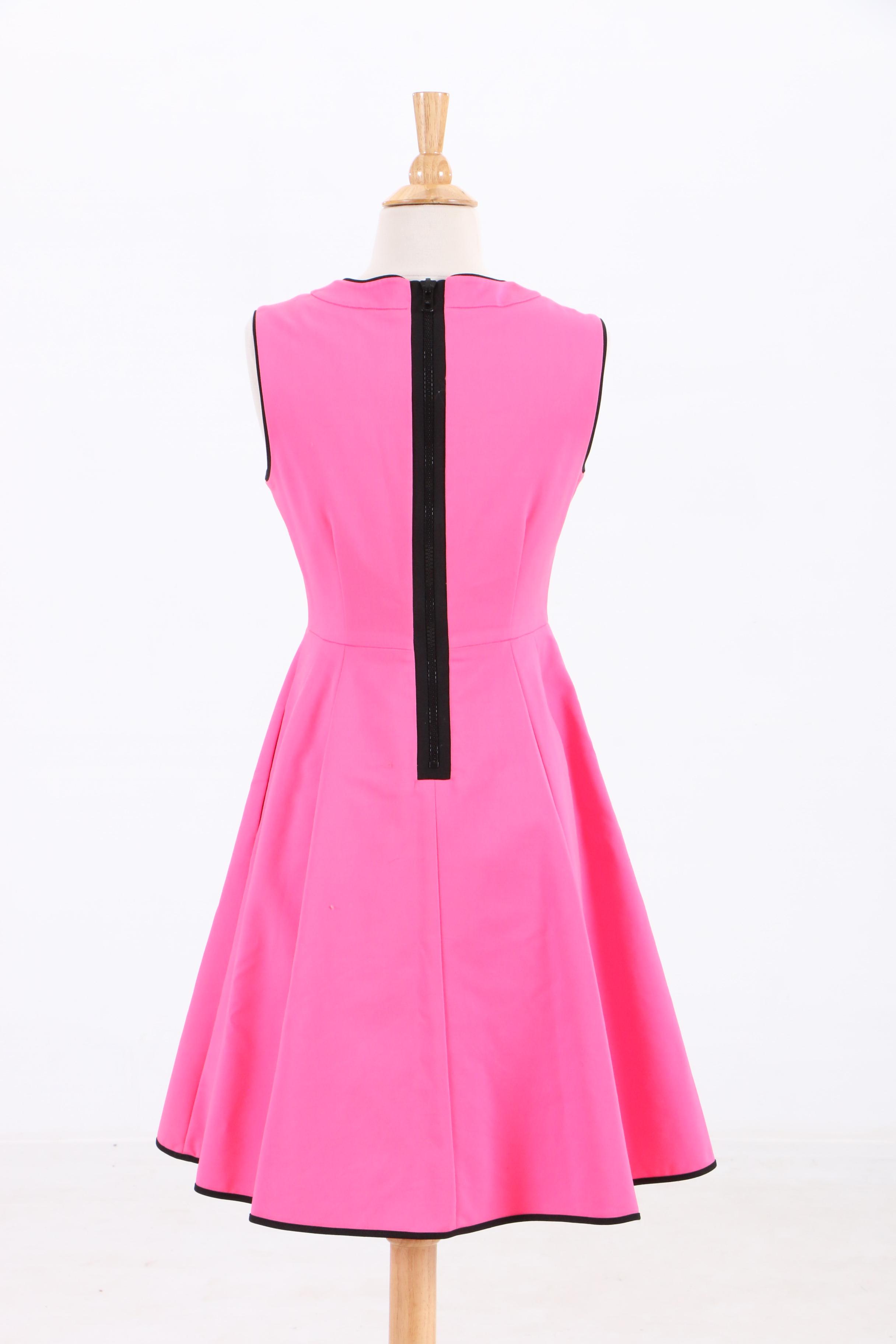 Kate Spade Pink Carol Dress and Hot Pink Harmony Metro Perforated Tote Bag