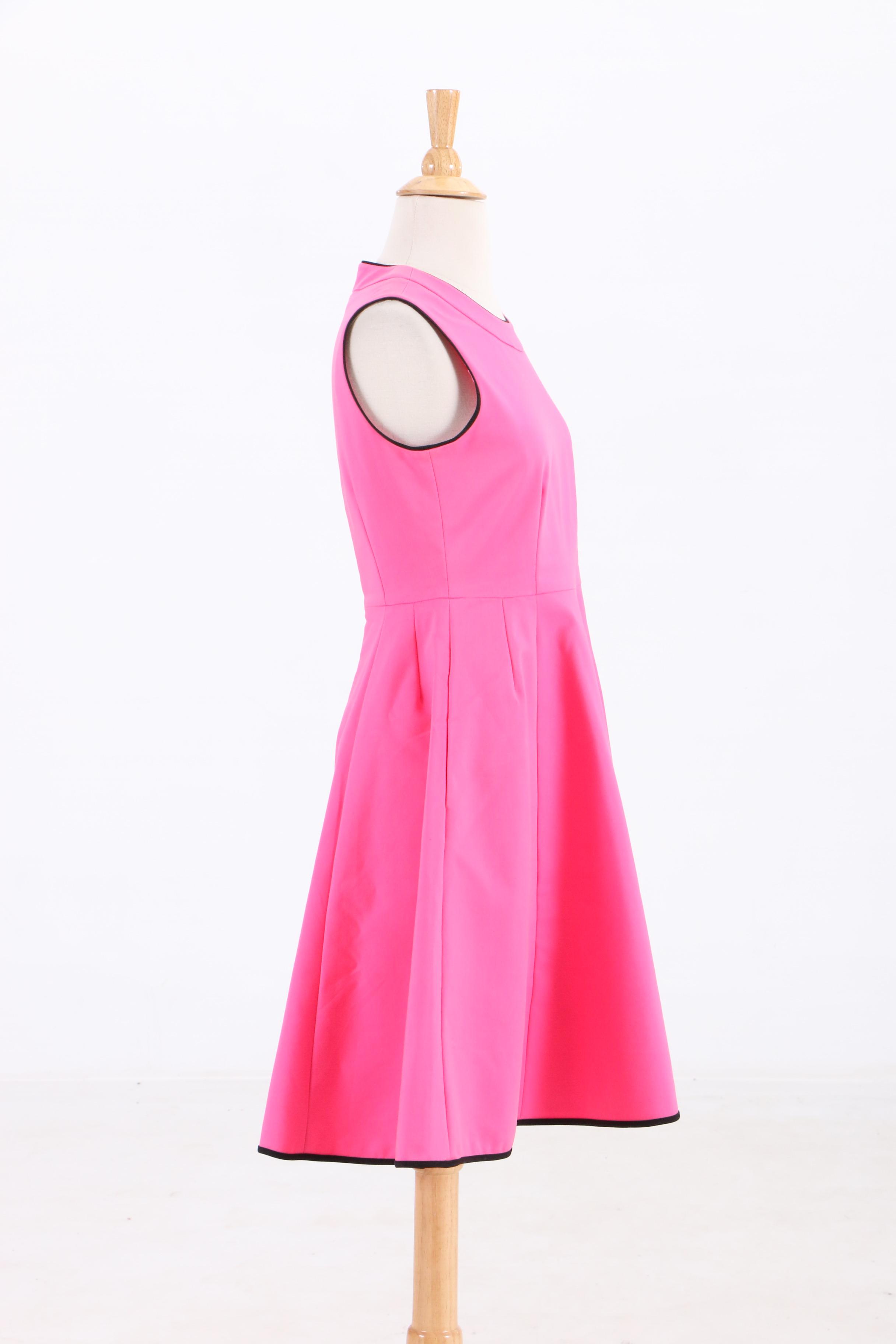 Kate Spade Pink Carol Dress and Hot Pink Harmony Metro Perforated Tote Bag