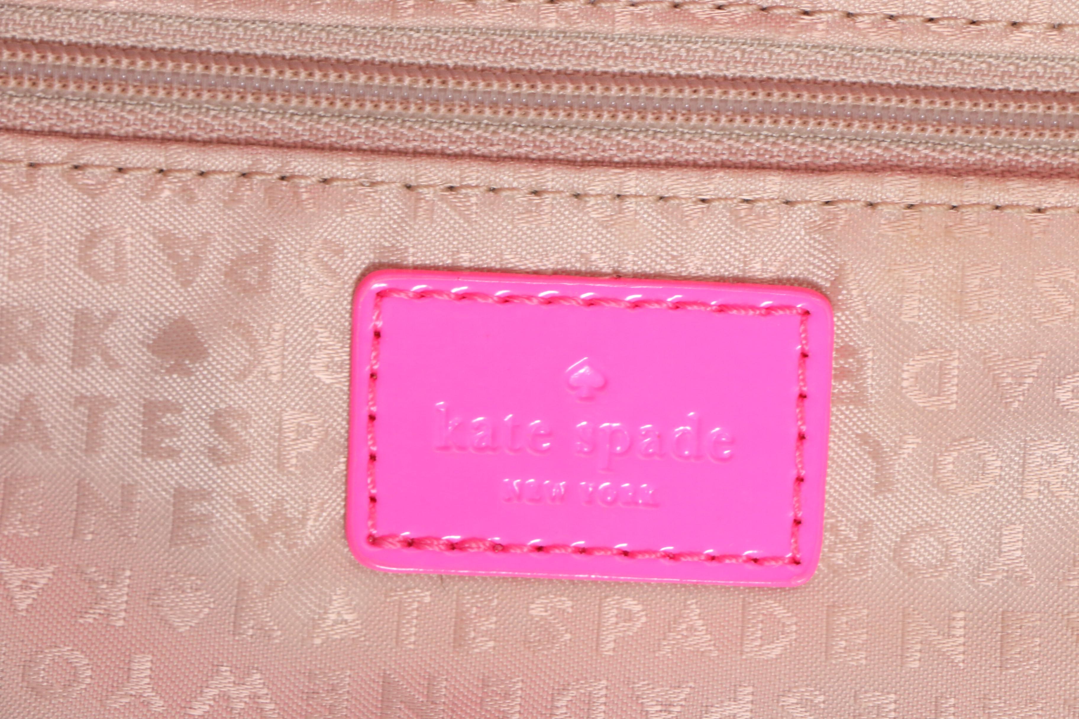 Kate Spade Pink Carol Dress and Hot Pink Harmony Metro Perforated Tote Bag