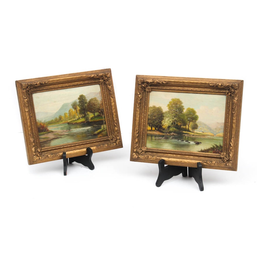 Early-Mid 20th Century Landscape Oil Paintings