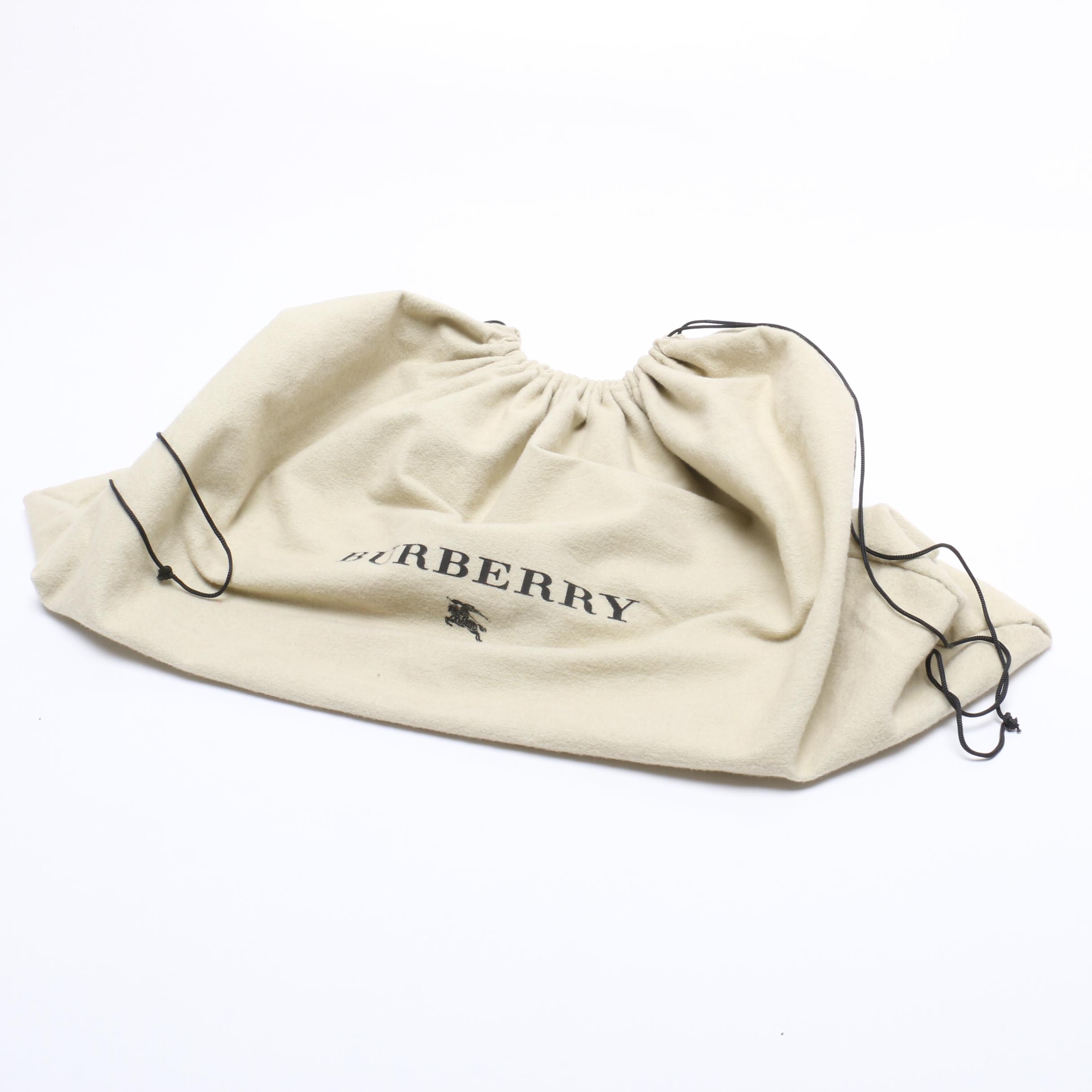 Burberry "Haymarket Check" Coated Canvas and Leather Bucket Bag