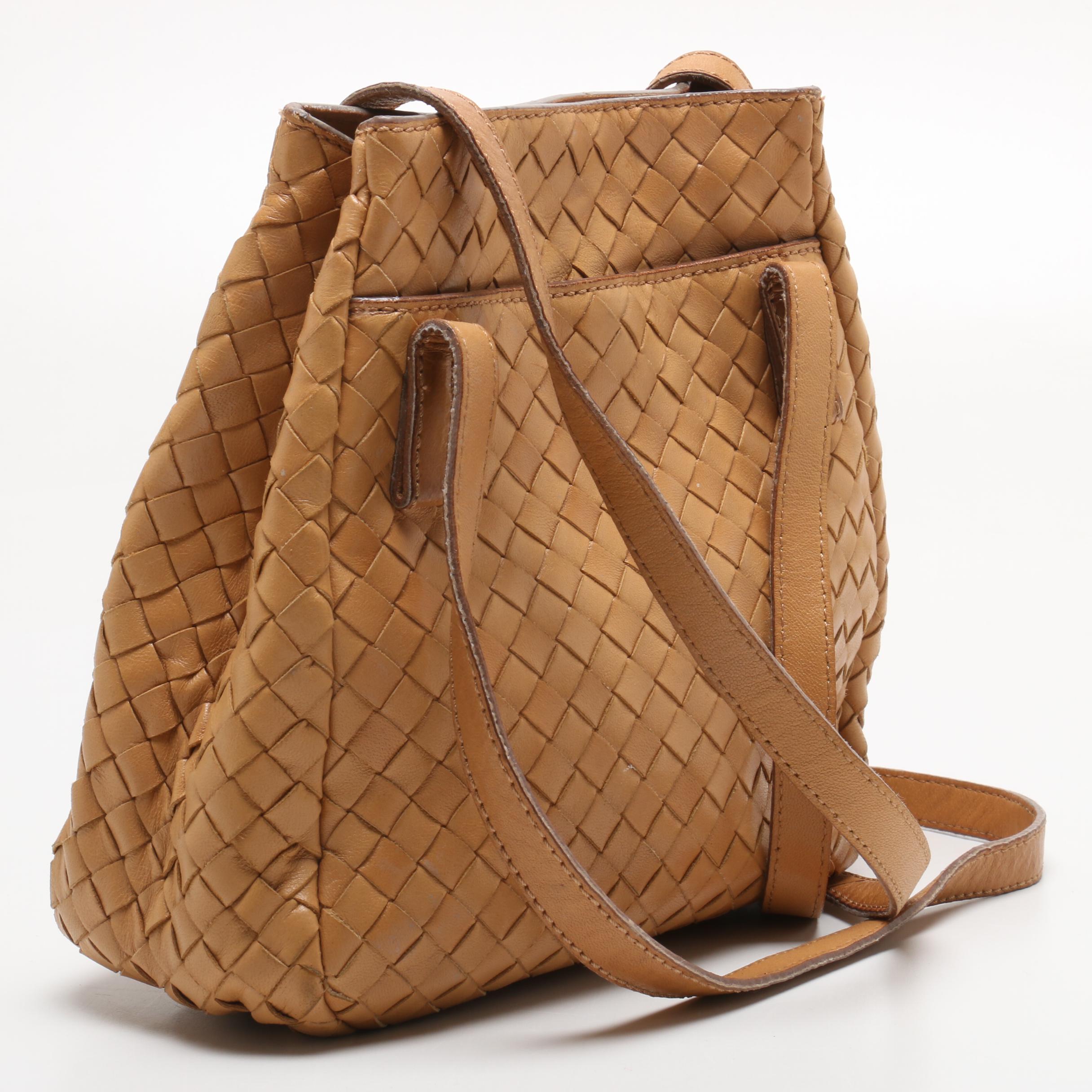 Bottega Veneta Tan Intrecciato Napa Leather Shoulder Bag