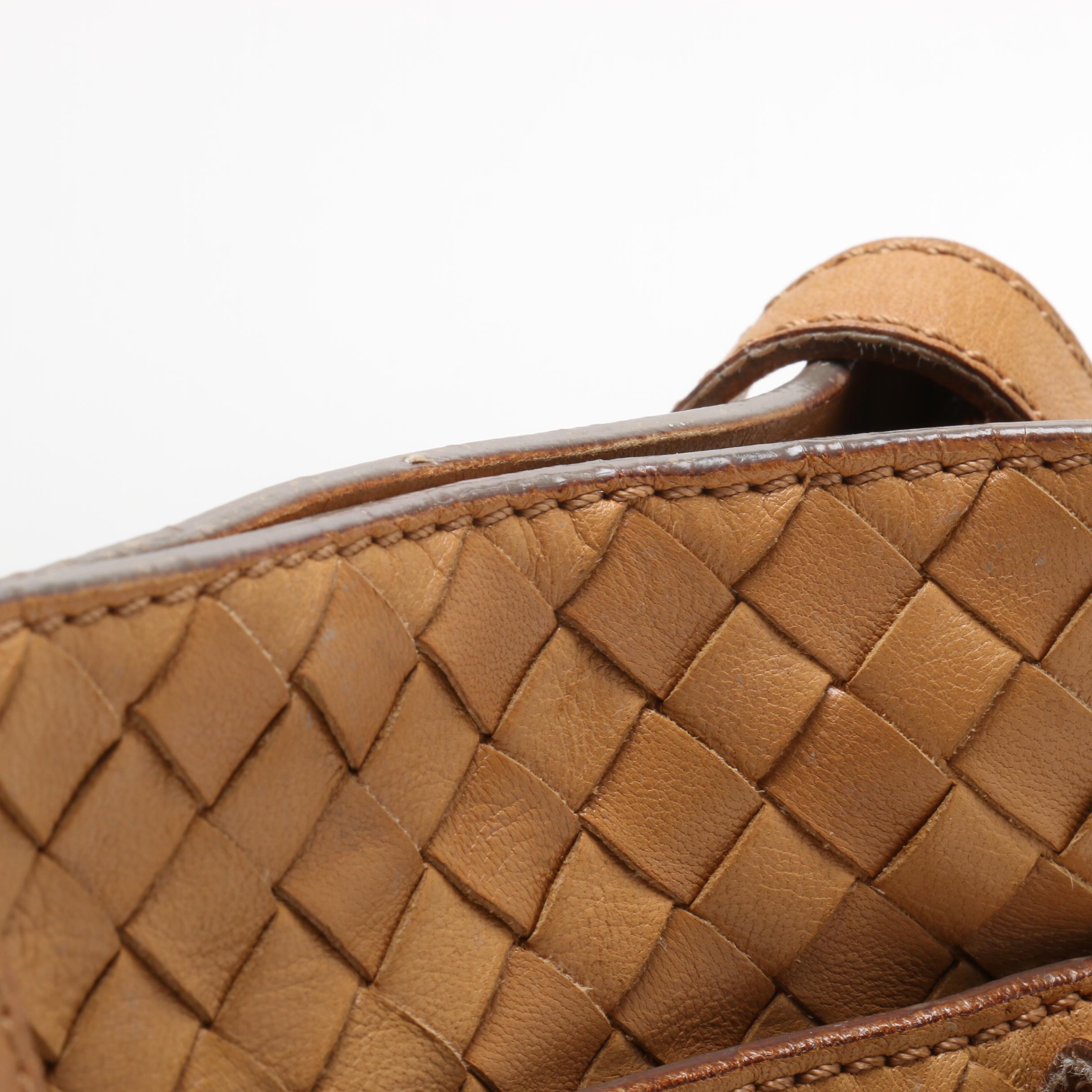 Bottega Veneta Tan Intrecciato Napa Leather Shoulder Bag