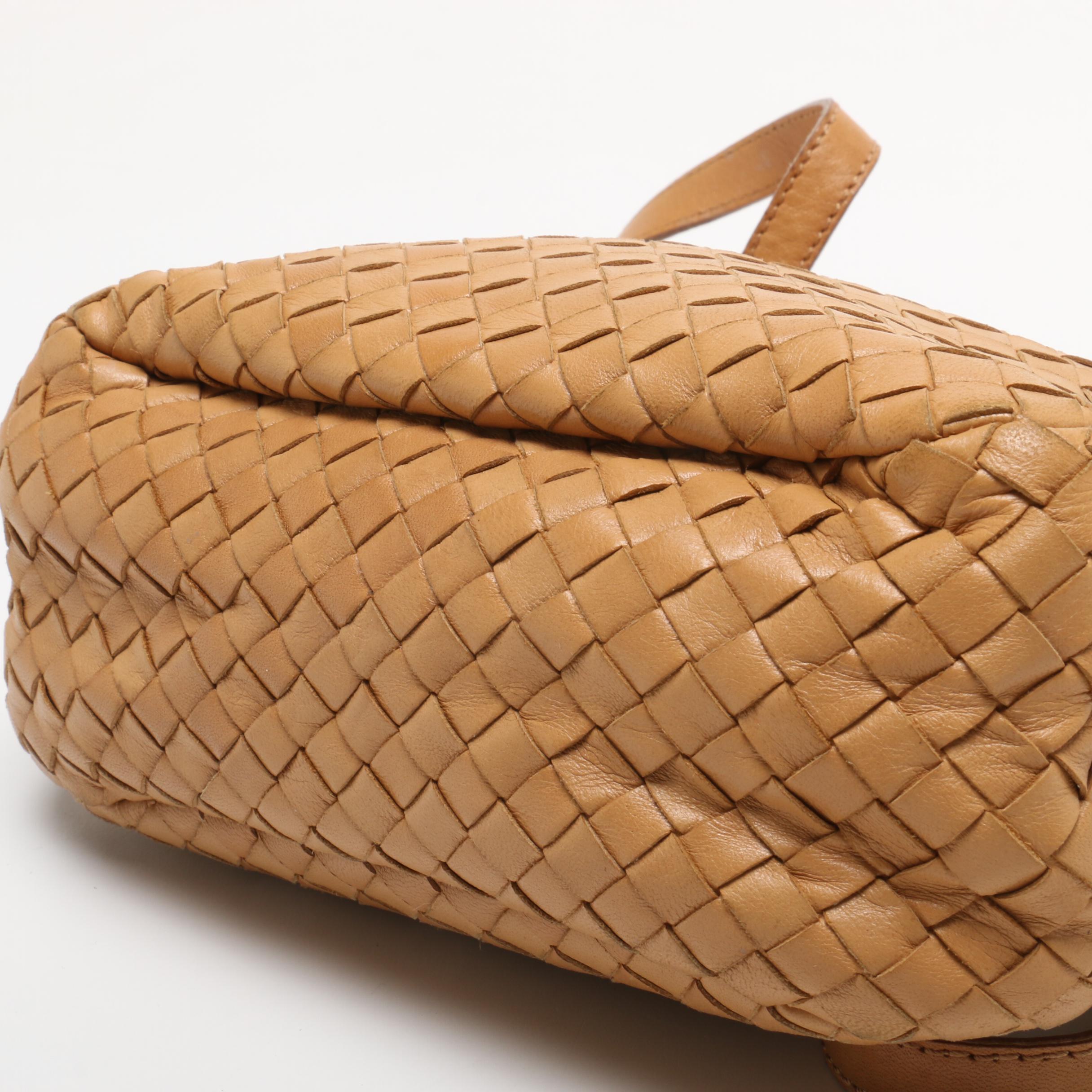 Bottega Veneta Tan Intrecciato Napa Leather Shoulder Bag
