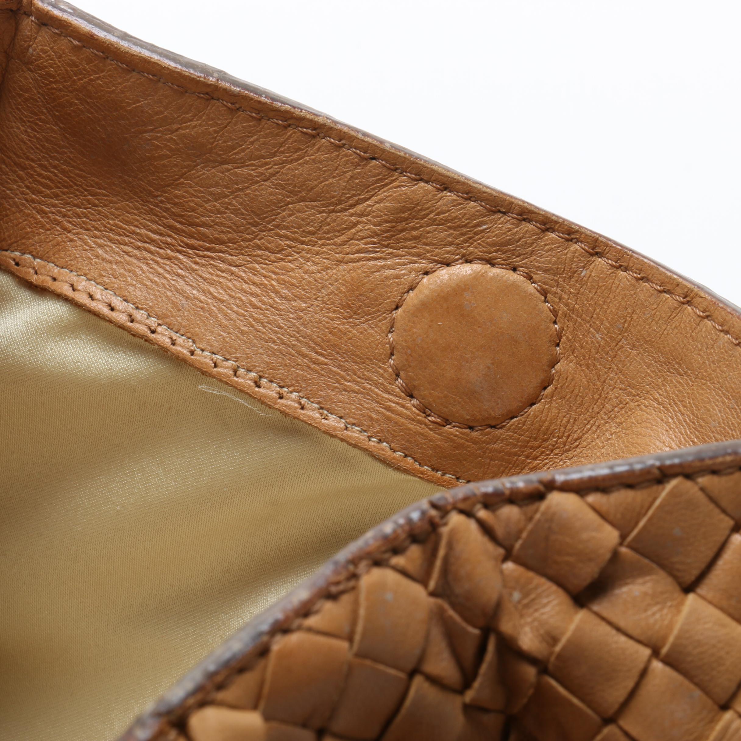 Bottega Veneta Tan Intrecciato Napa Leather Shoulder Bag