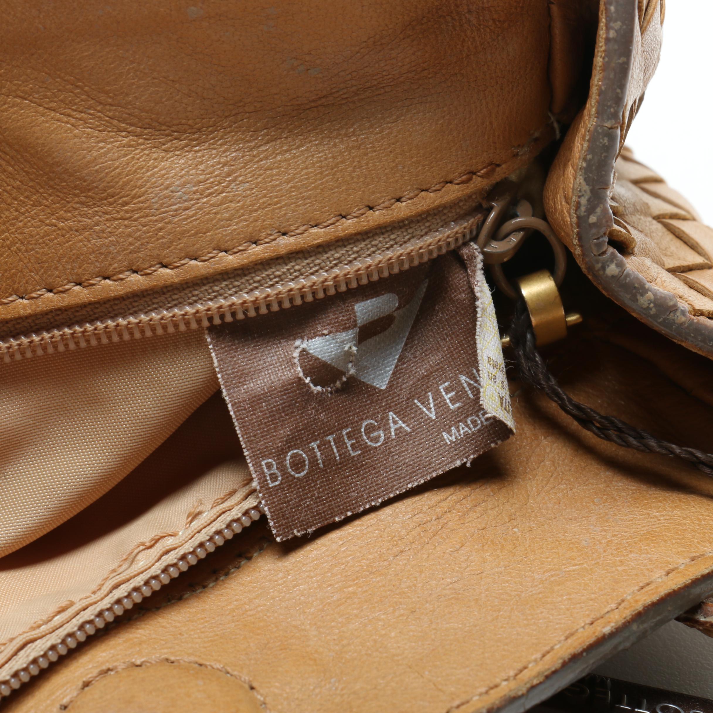 Bottega Veneta Tan Intrecciato Napa Leather Shoulder Bag