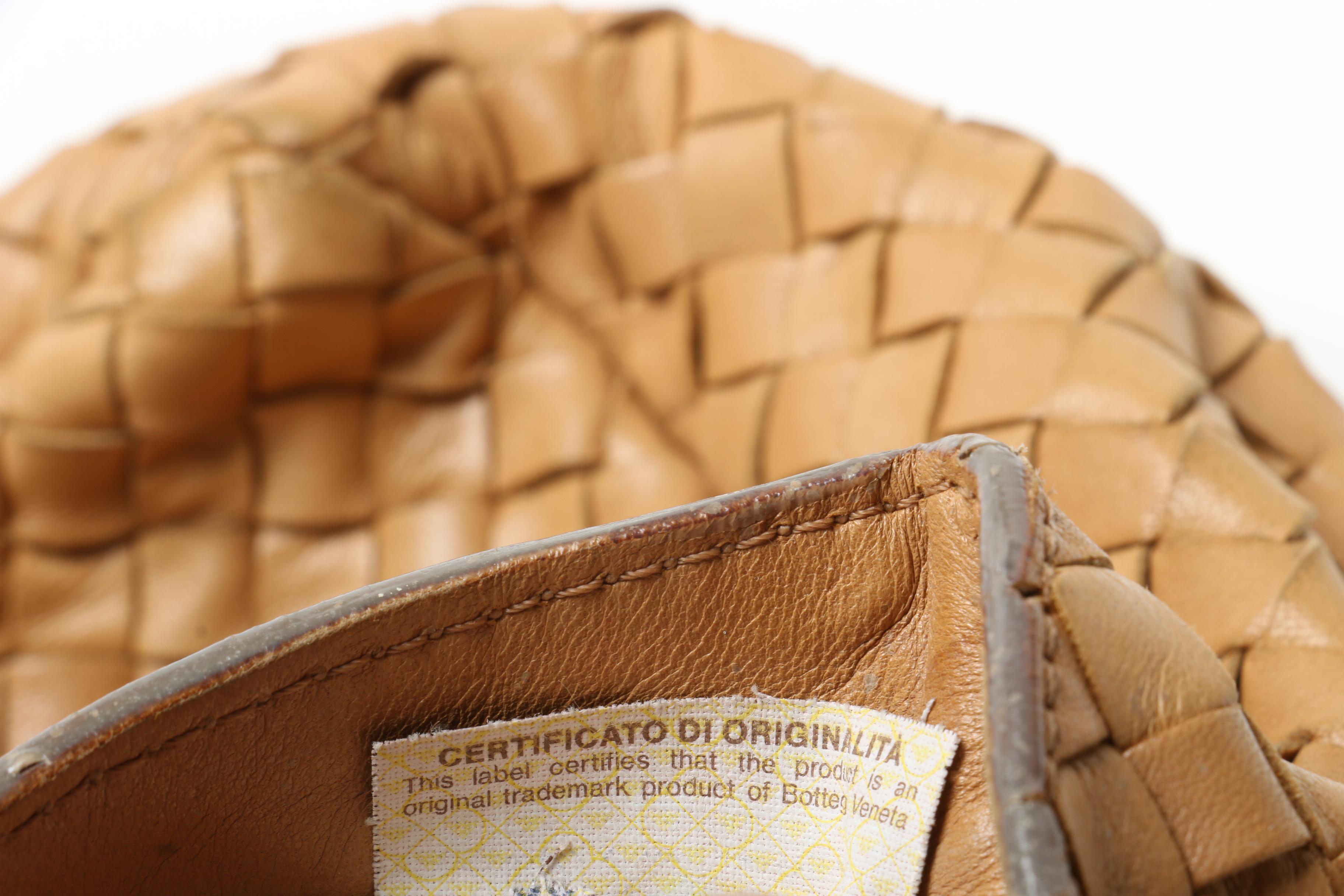 Bottega Veneta Tan Intrecciato Napa Leather Shoulder Bag