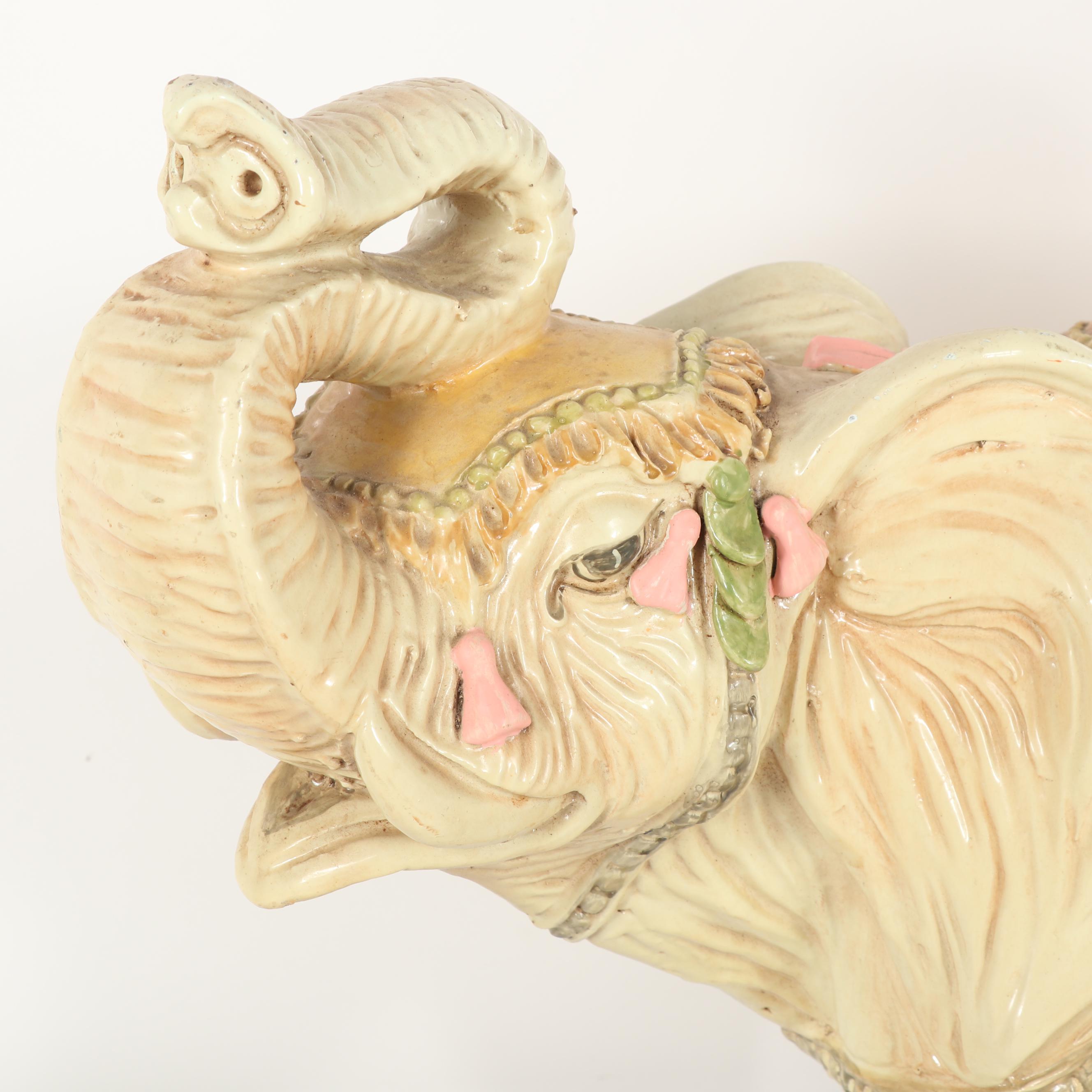 Marwal Elephant Chalkware Statue