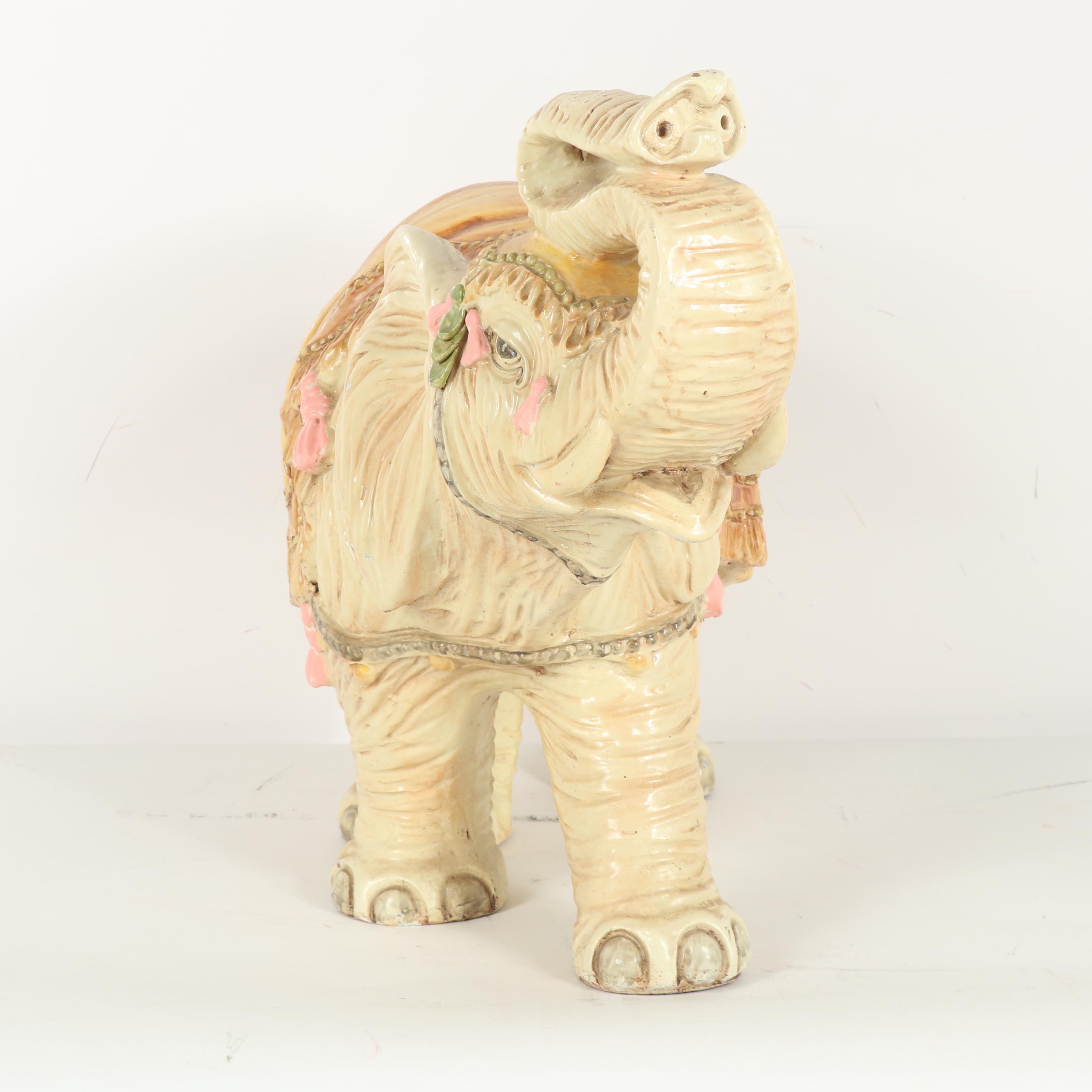 Marwal Elephant Chalkware Statue