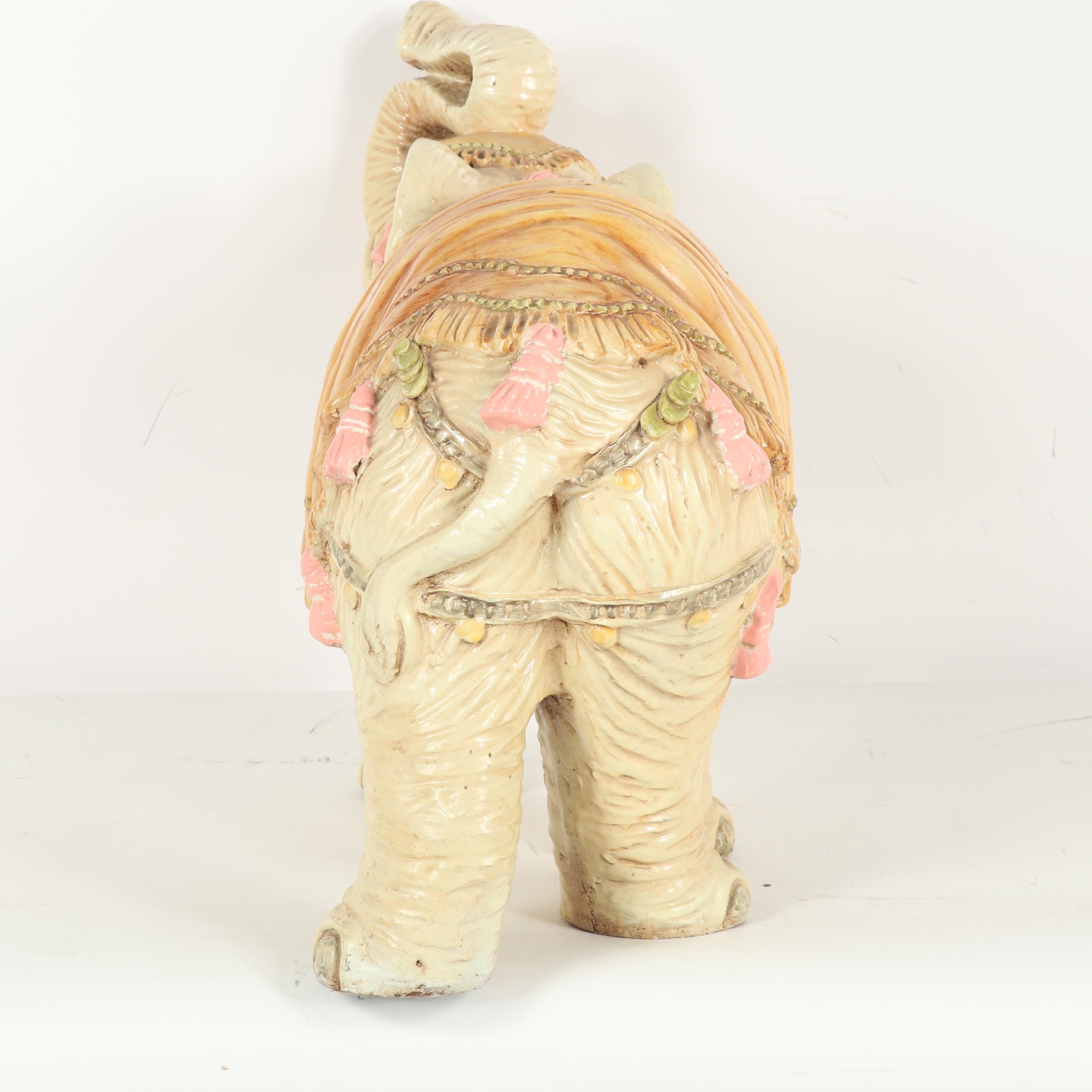 Marwal Elephant Chalkware Statue