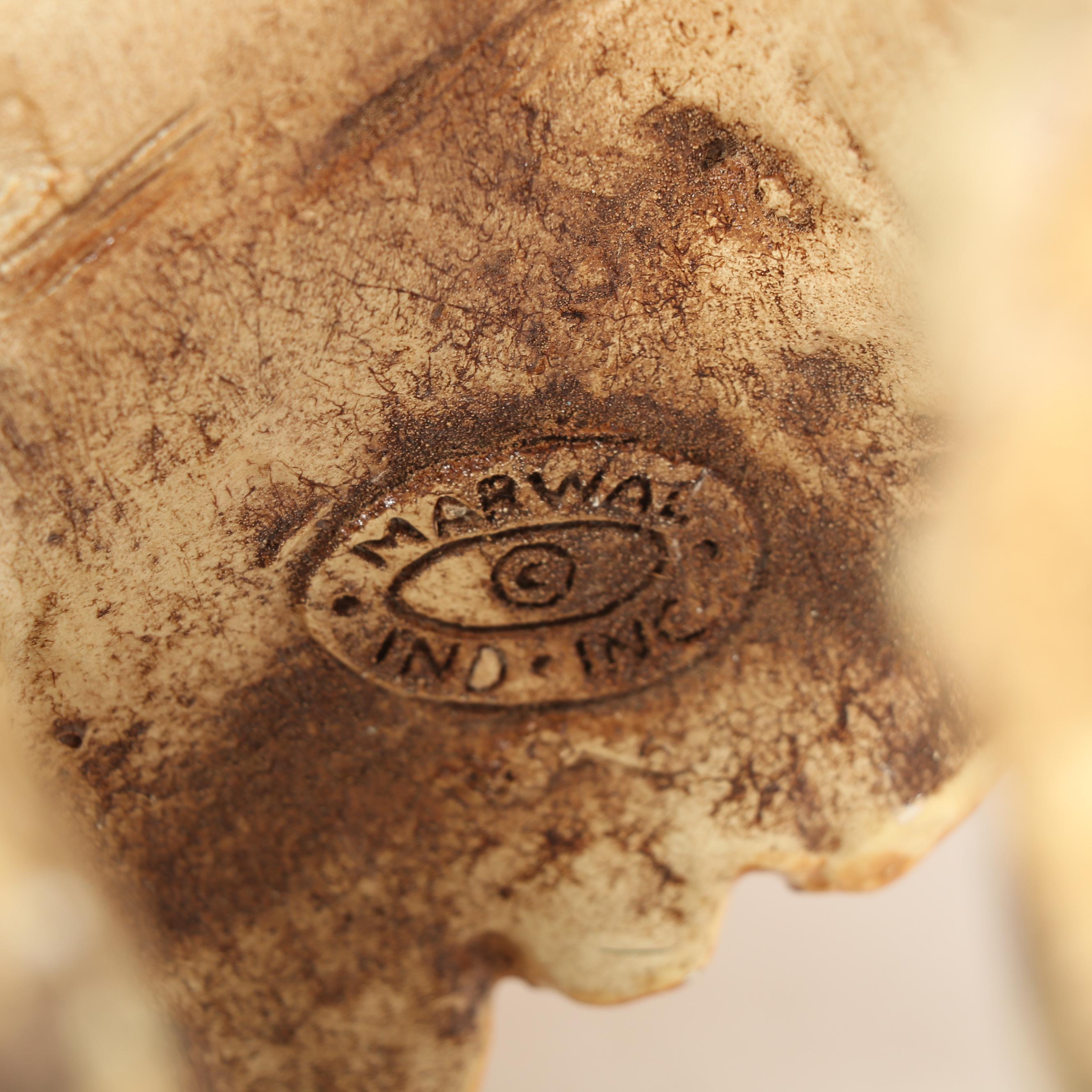 Marwal Elephant Chalkware Statue