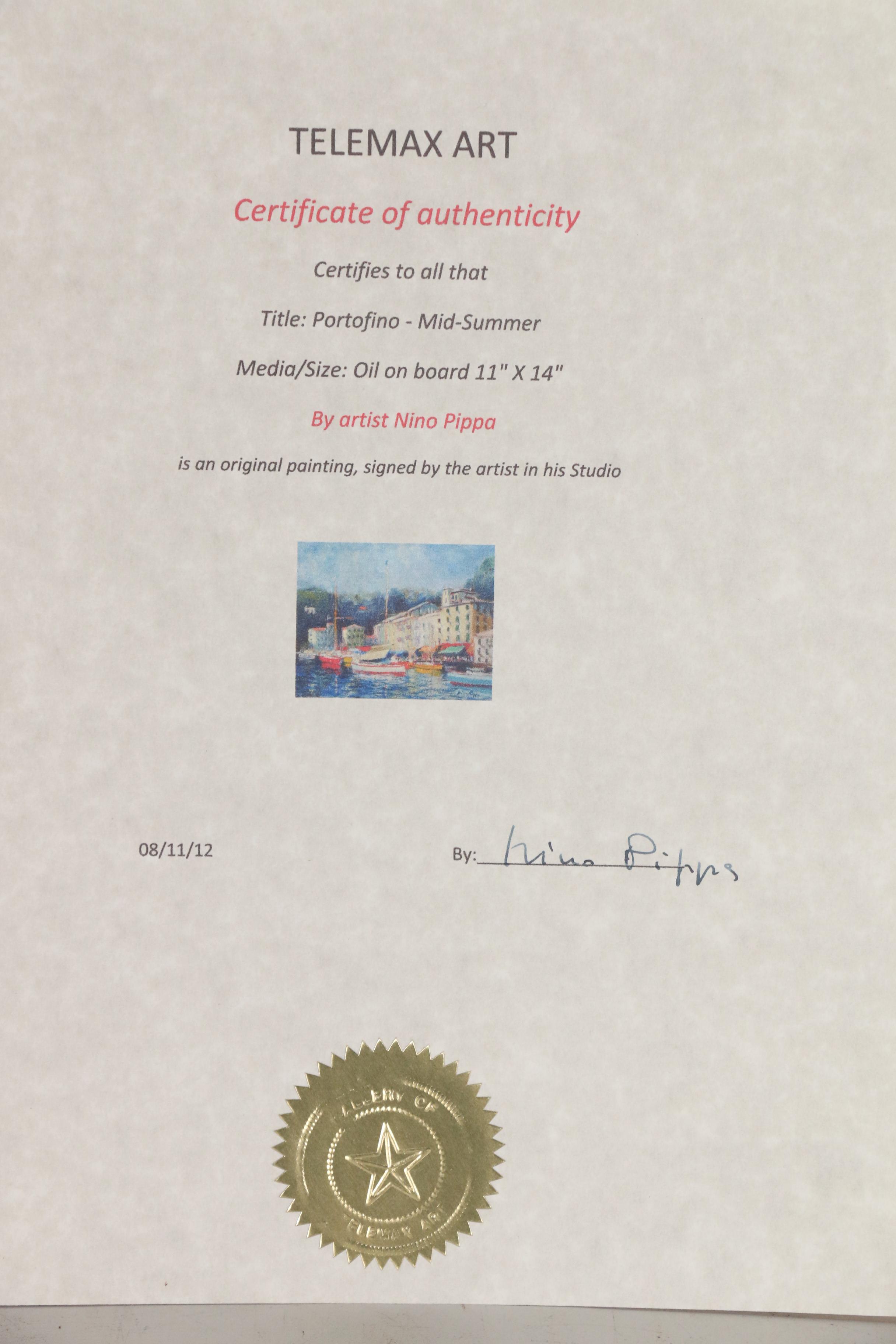 Nino Pippa Oil Painting "Portofino - Mid-Summer"