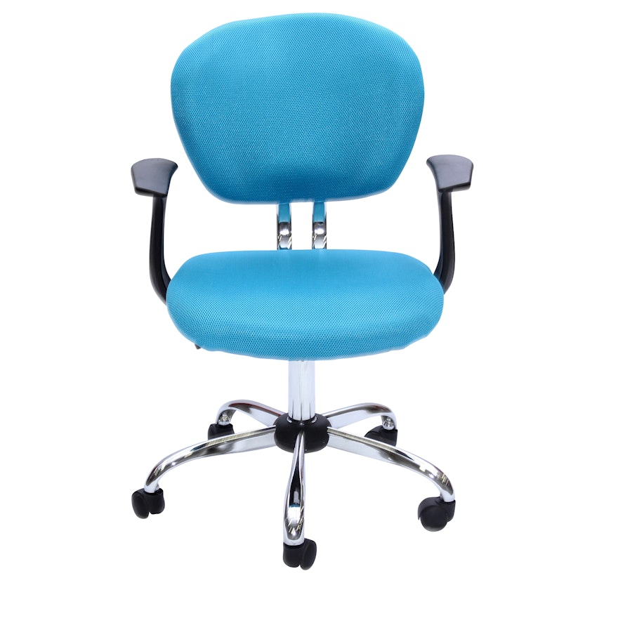 Light Blue Swivel Office Chair, Contemporary