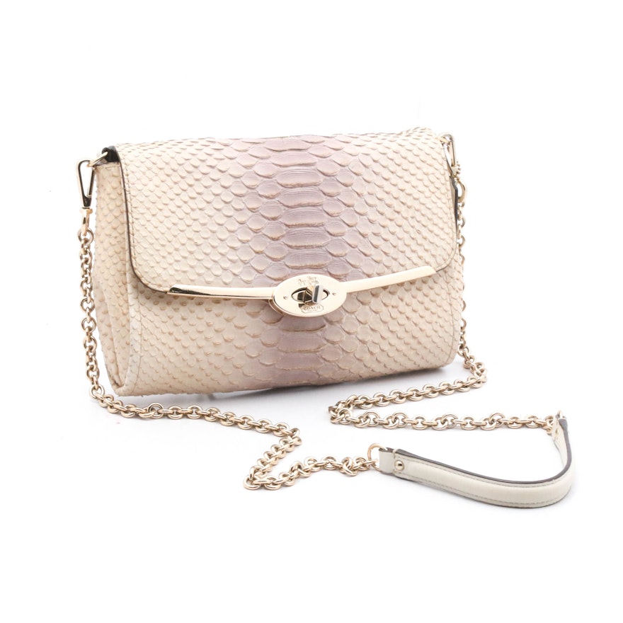 Coach Snakeskin Embossed Leather Crossbody Bag