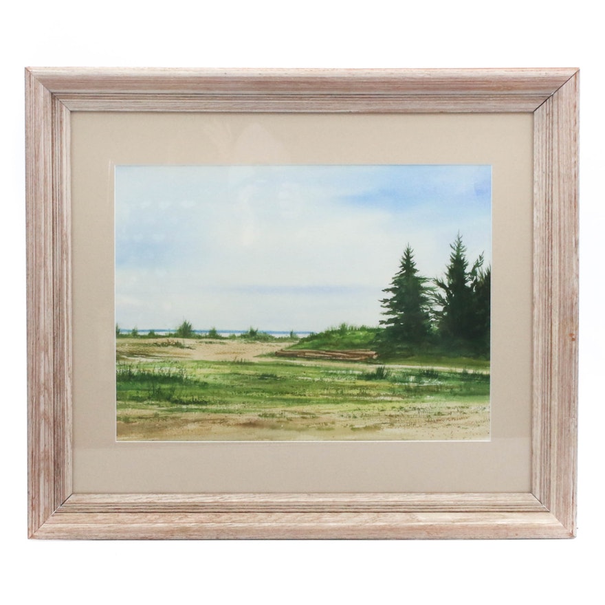 James DeVore Rural Landscape Watercolor Painting
