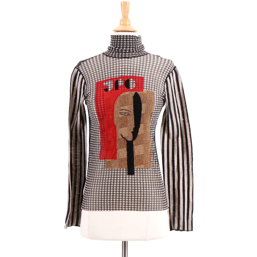 Jean Paul Gaultier Maille Femme Mesh Turtleneck, Made in Italy
