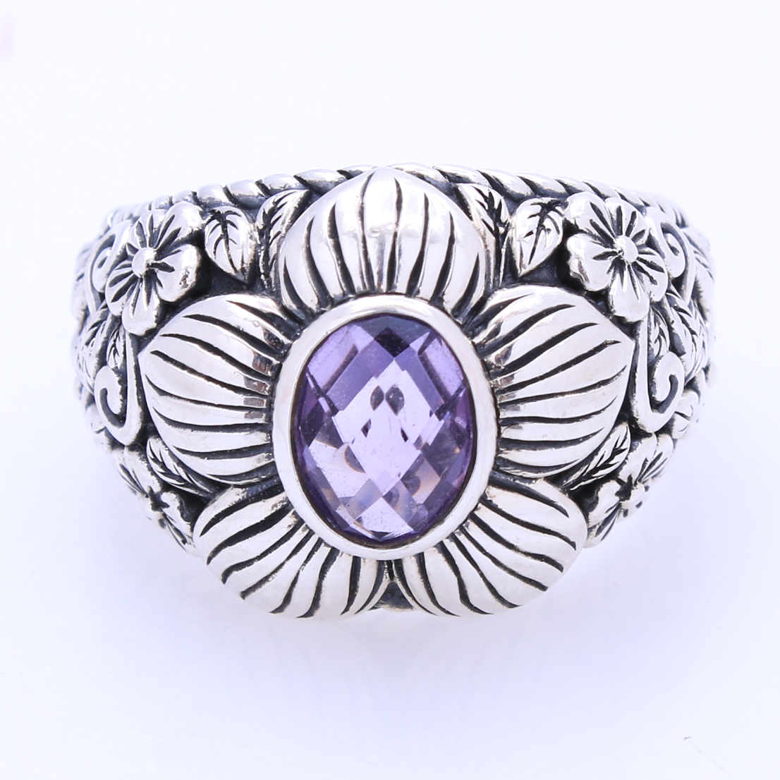 Jai Sterling Silver Amethyst Ring