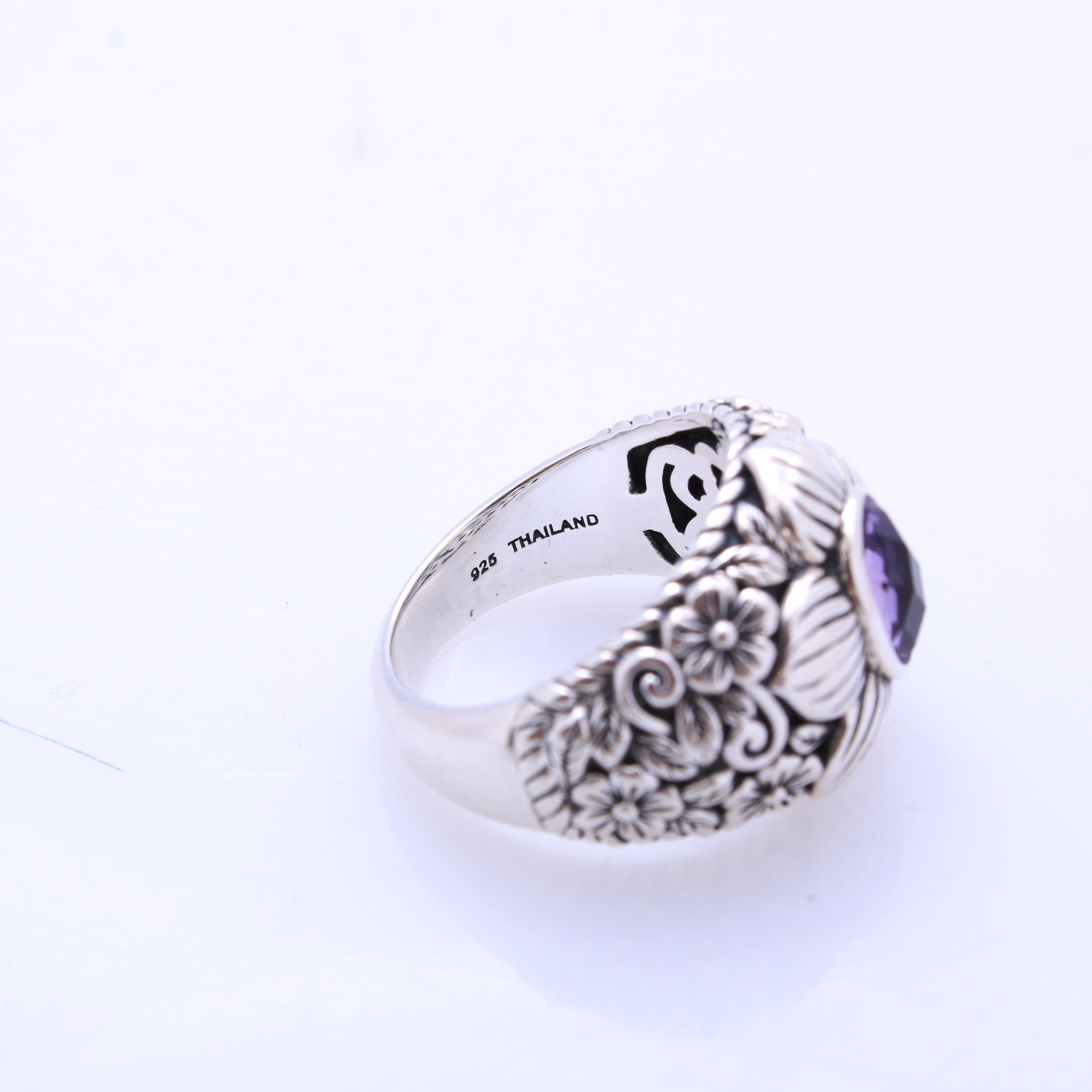 Jai Sterling Silver Amethyst Ring