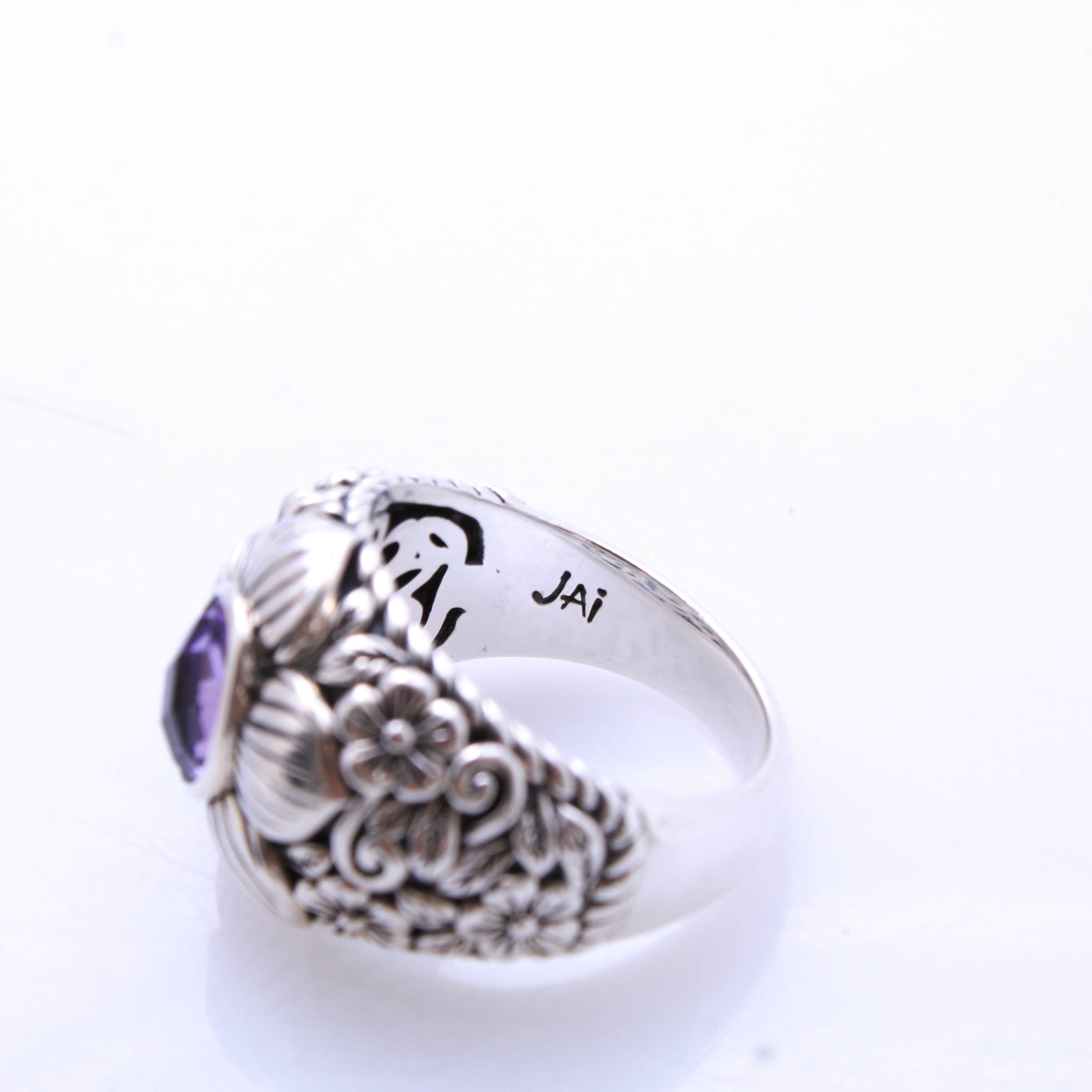 Jai Sterling Silver Amethyst Ring
