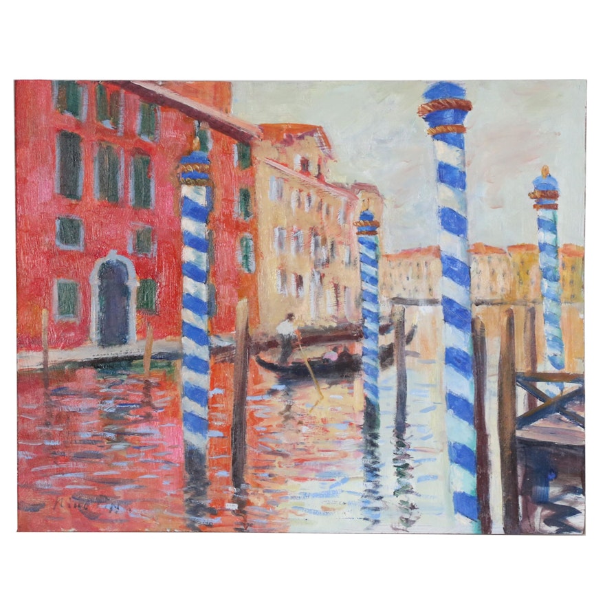 Nino Pippa Oil Painting "Venice - Side Canal"