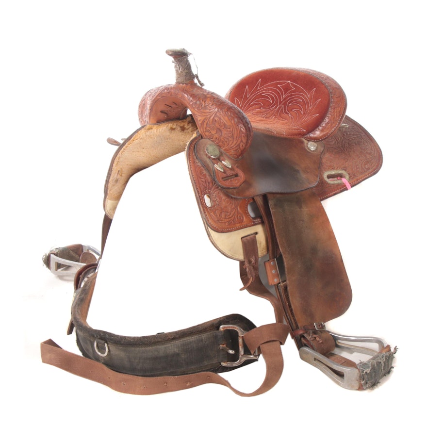 Martha Josey Collection by Circle Y Tooled Leather Barrel Racing Saddle