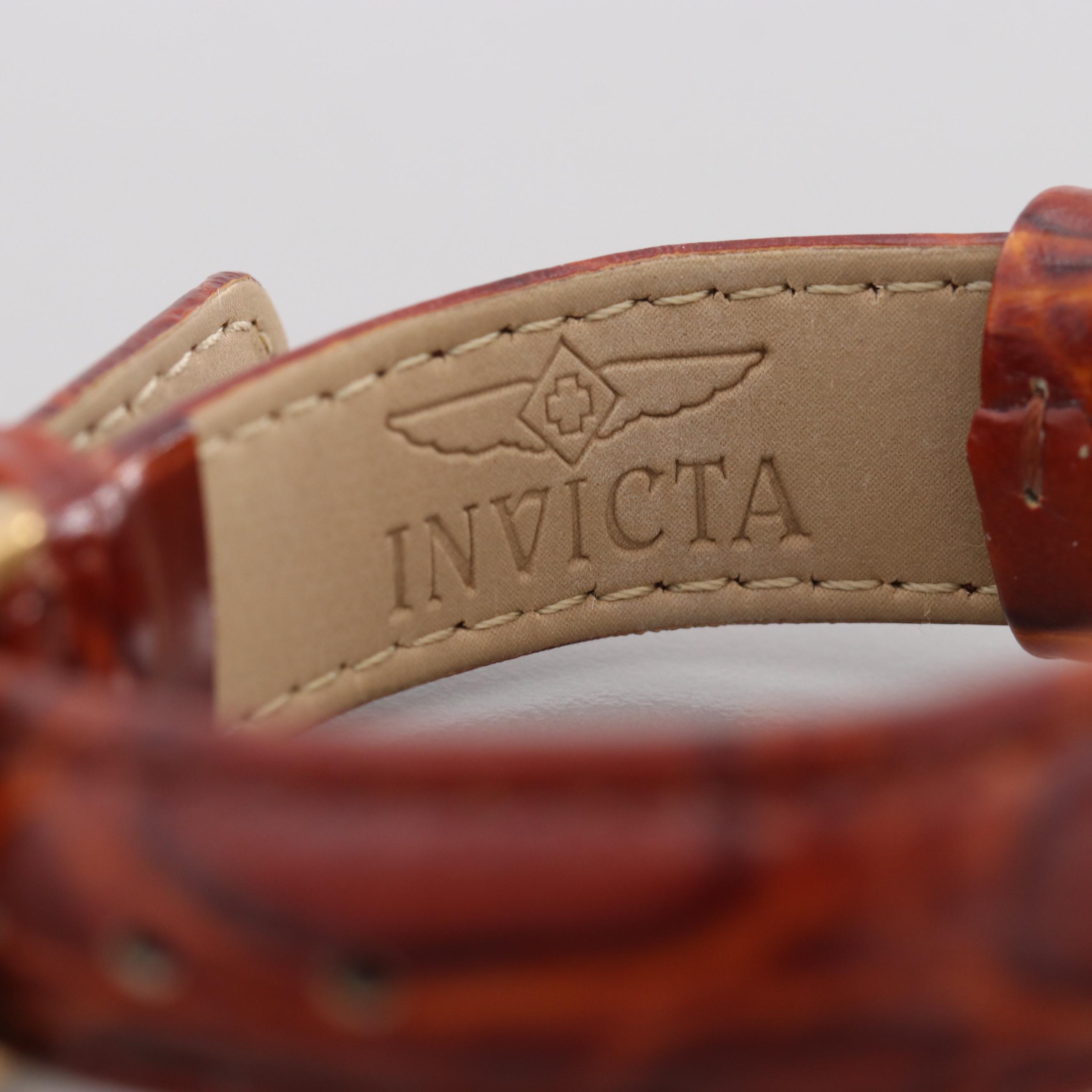 Invicta Baby Lupah Gold Tone and Mother Of Pearl Quartz Watch With Band Set