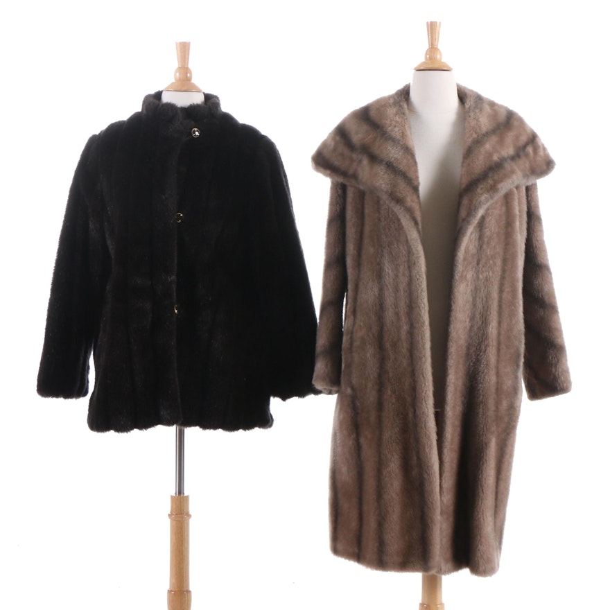 Aristocrat and Wiman Faux Fur Coats, Vintage