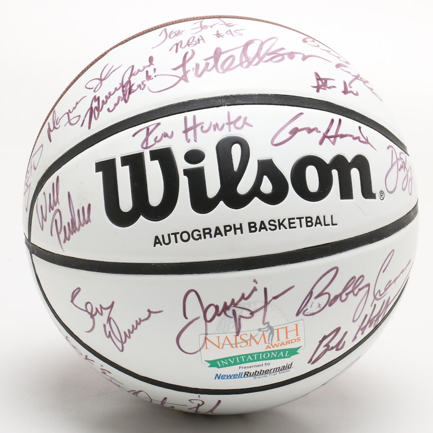 Autographed Wilson Basketball by Eighteen Past NCAA Naismith Award Winners