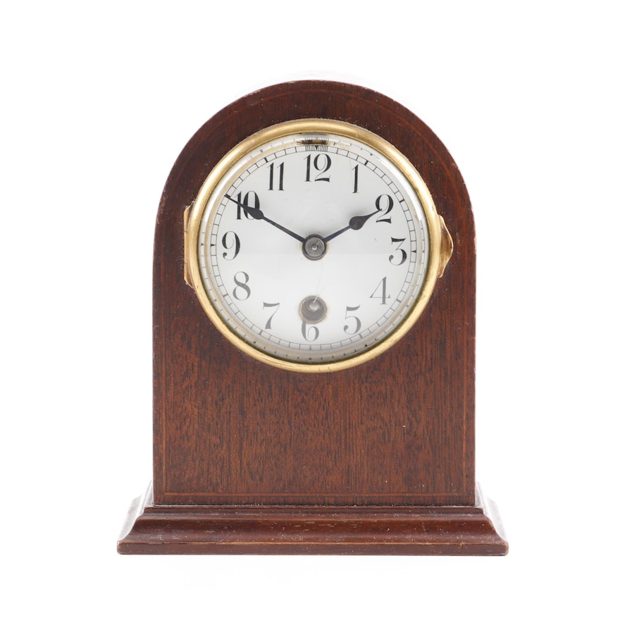 Chelsea Clock Co. Desk Clock with Inlaid Case, 1910-1914