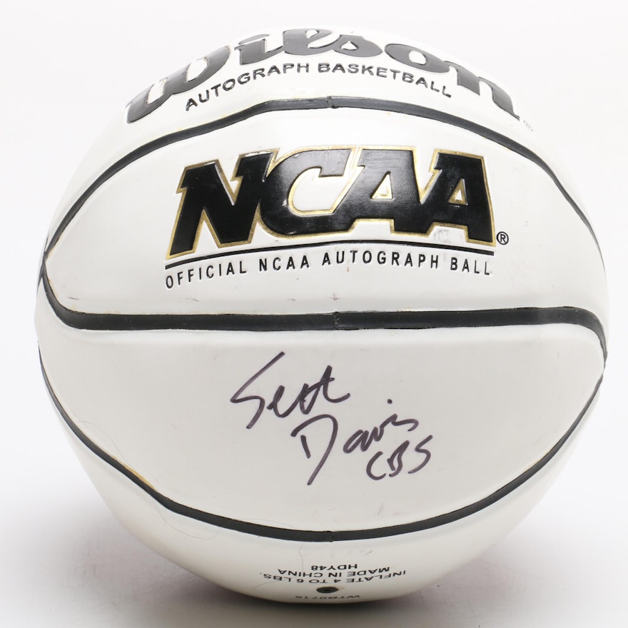 Wilson NCAA Mini Basketball Signed by Battier, Mashburn, and S. Davis/CBS