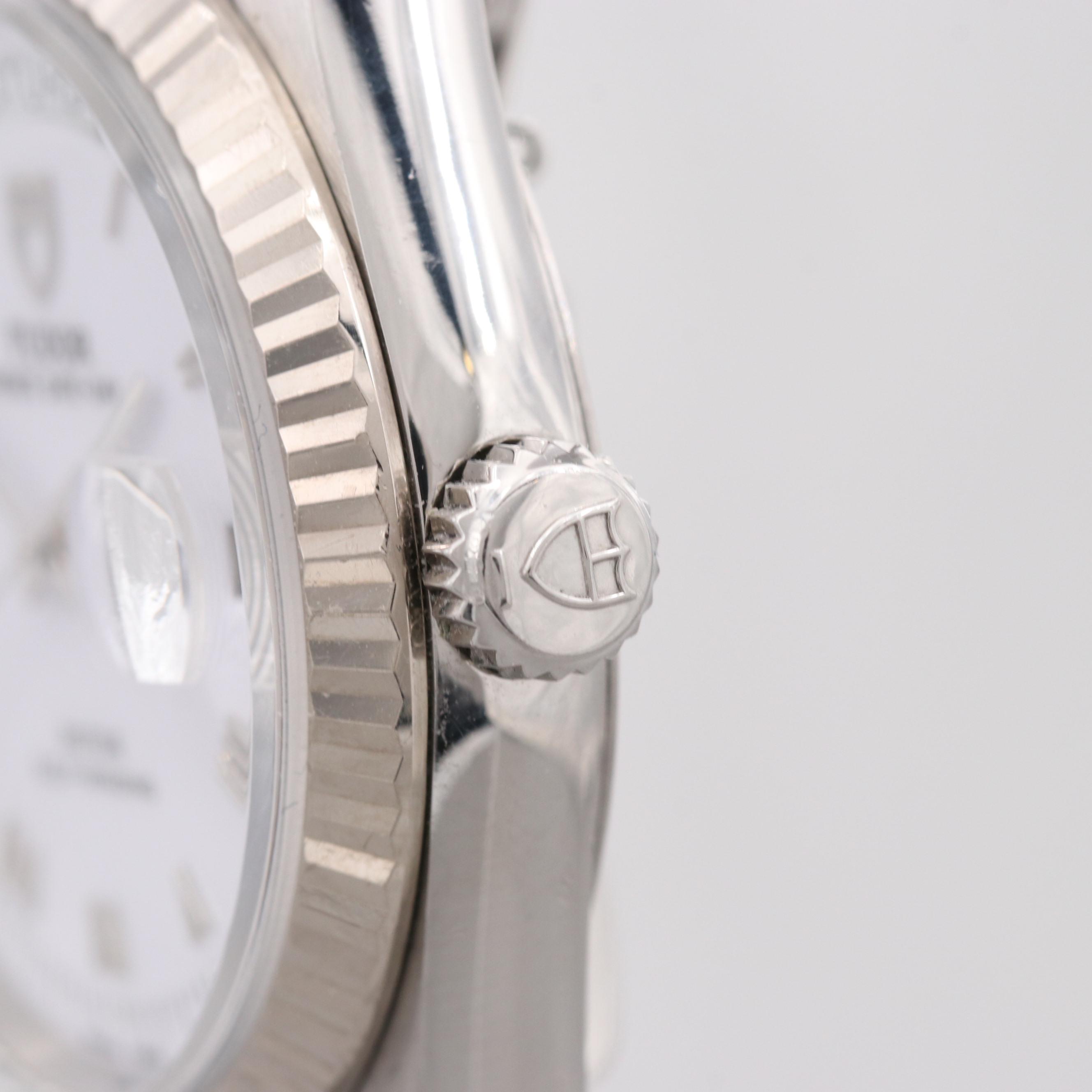 Tudor Prince Date+Day Model 76214 18K White Gold and Stainless Steel Watch