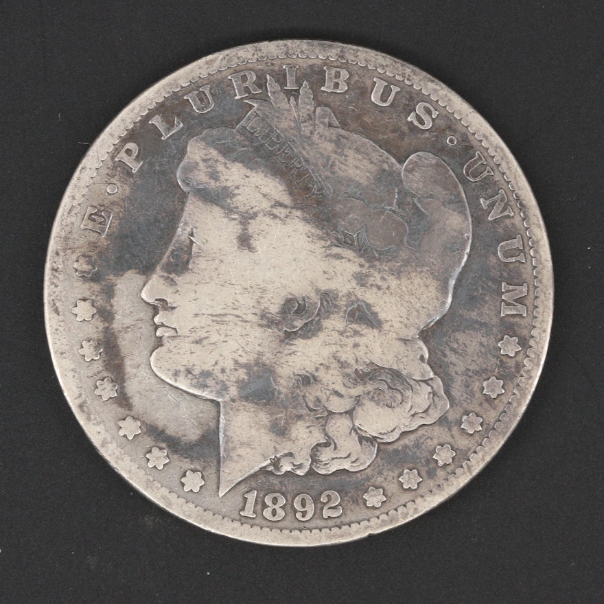 Low Mintage 1892-S Silver Morgan Dollar