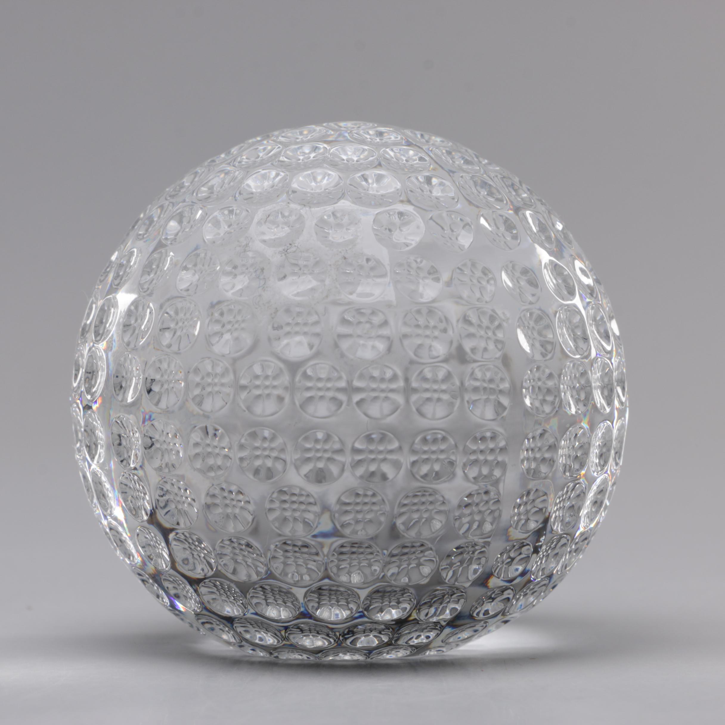 Waterford Crystal Golf Ball Paperweight