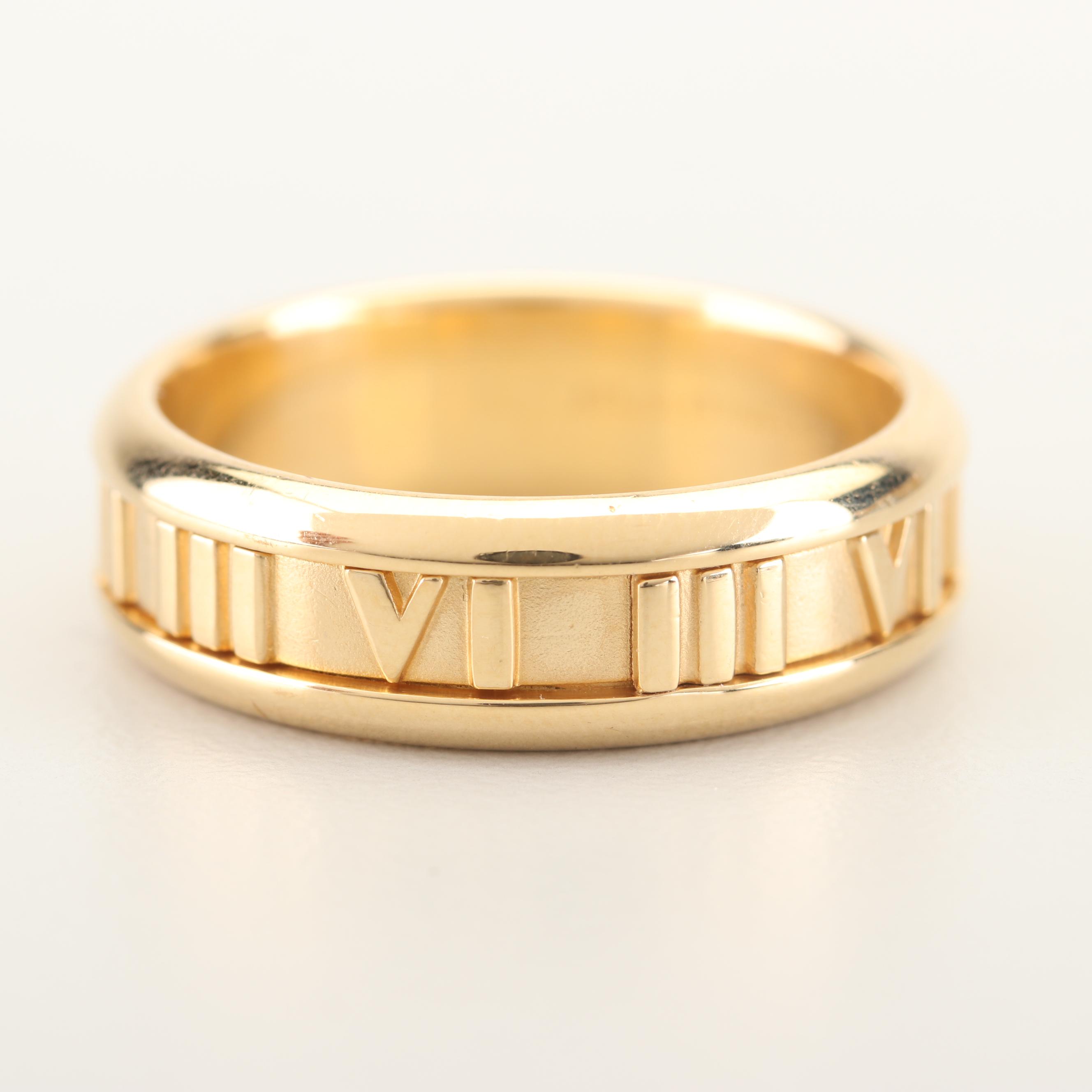 Tiffany & Co. 18K Yellow Gold "Atlas" Band