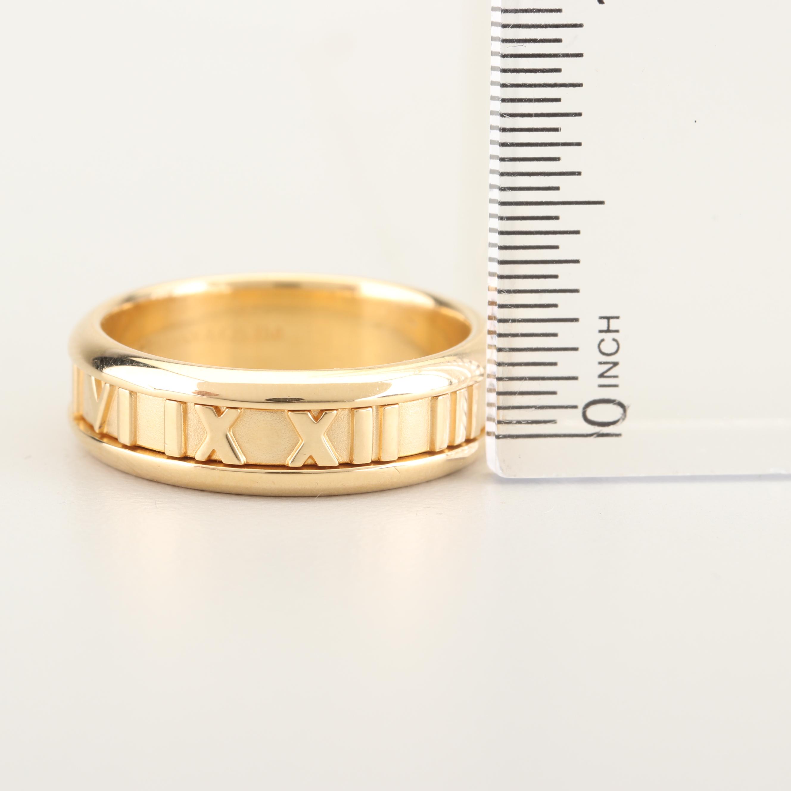 Tiffany & Co. 18K Yellow Gold "Atlas" Band