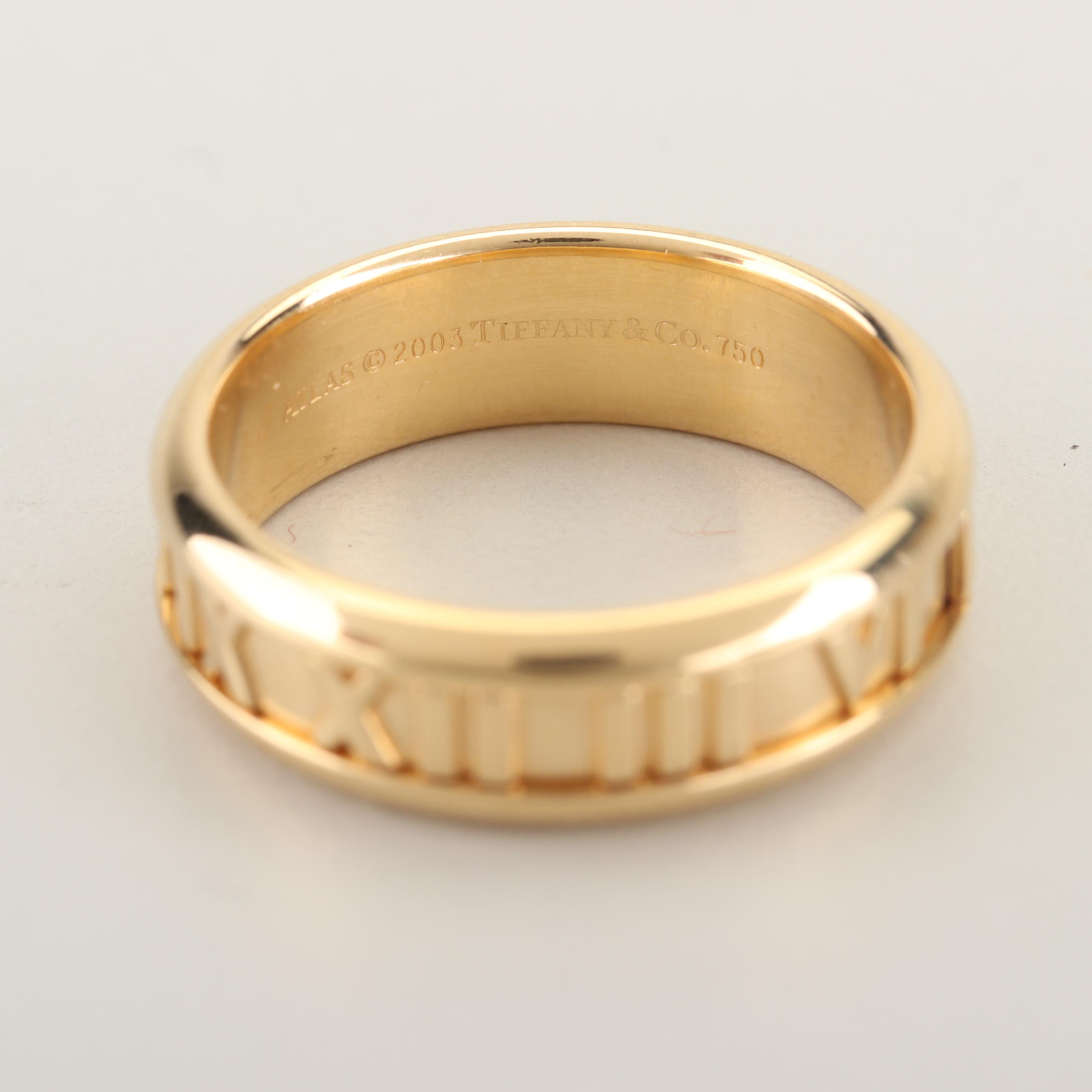 Tiffany & Co. 18K Yellow Gold "Atlas" Band
