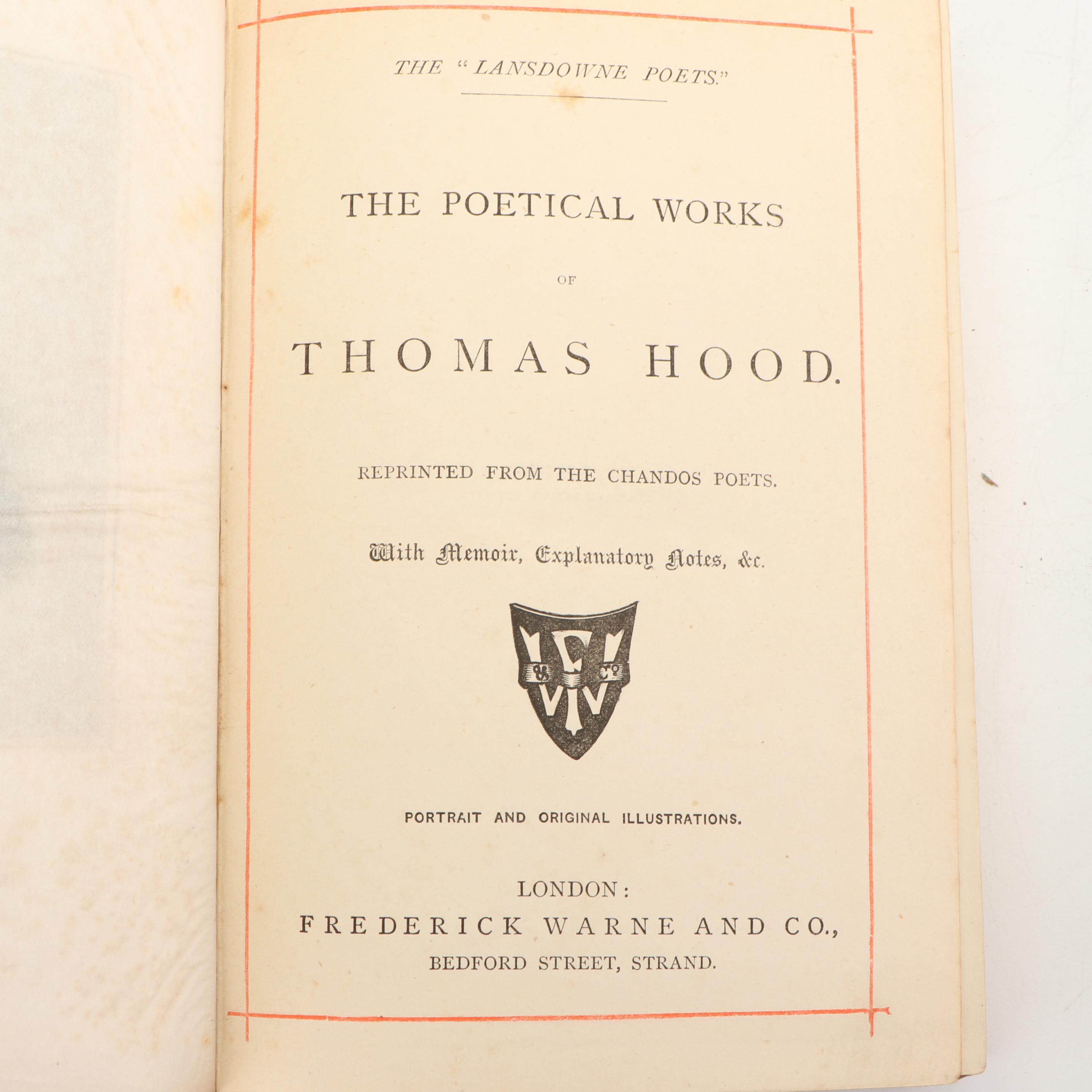 19th Century Poetry Books