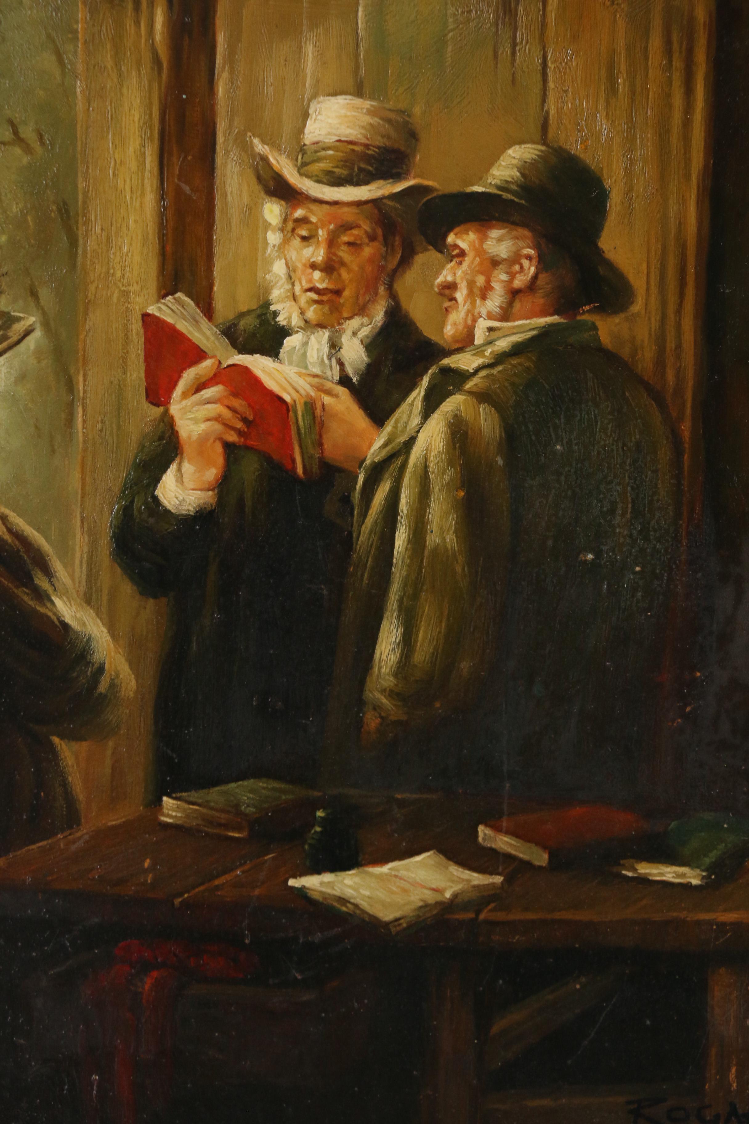 Contemporary Genre Scene Oil Painting