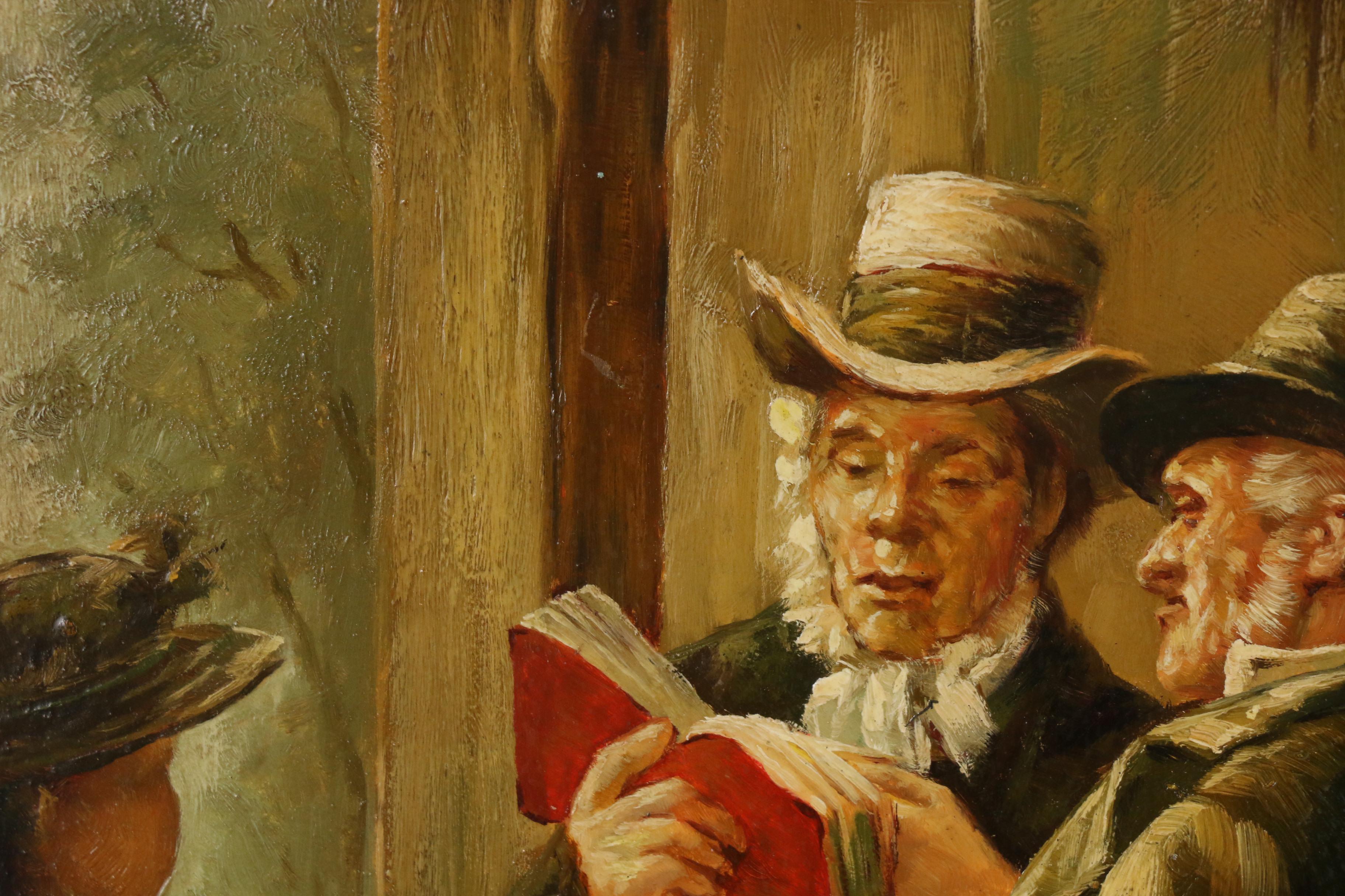 Contemporary Genre Scene Oil Painting