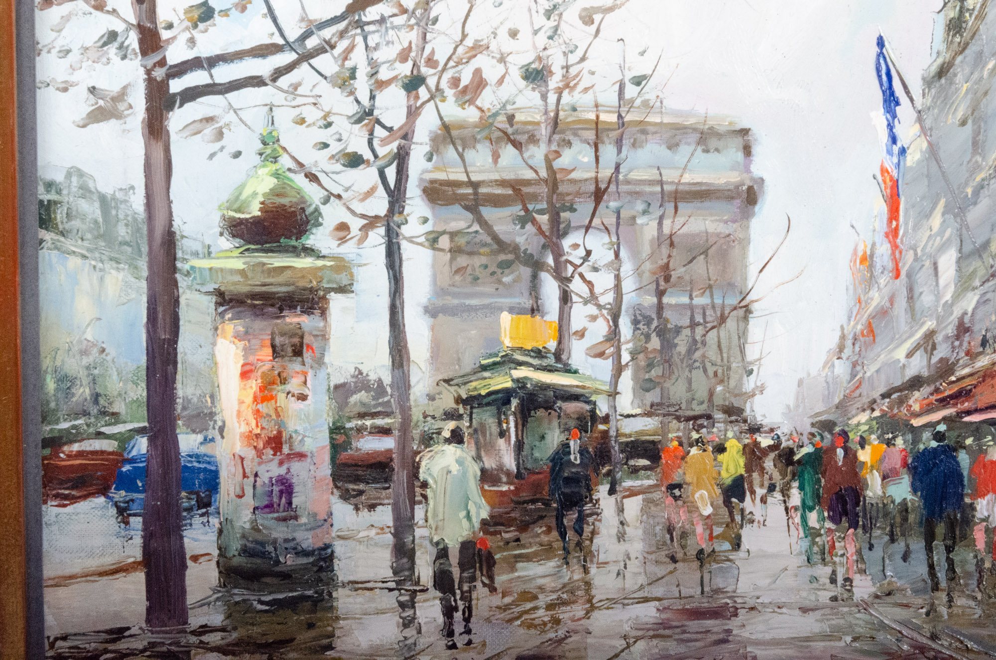 Jose Luis Leiva Sanchez Oil Painting "Les Champs Elysees"