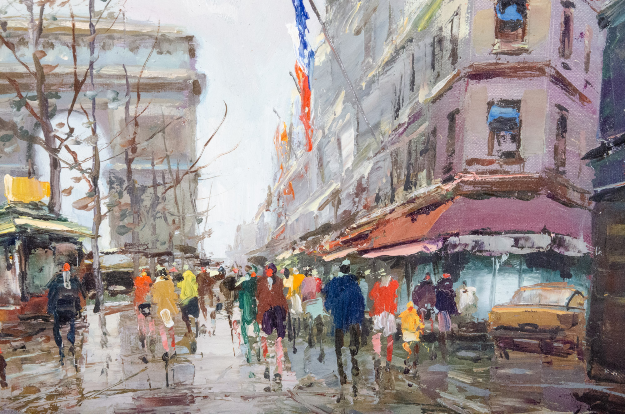 Jose Luis Leiva Sanchez Oil Painting "Les Champs Elysees"