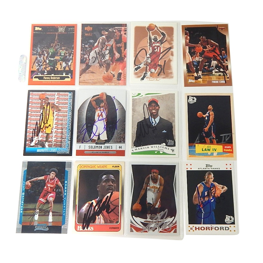 NBA Atlanta Hawks All-Star Autographed Basketball Cards