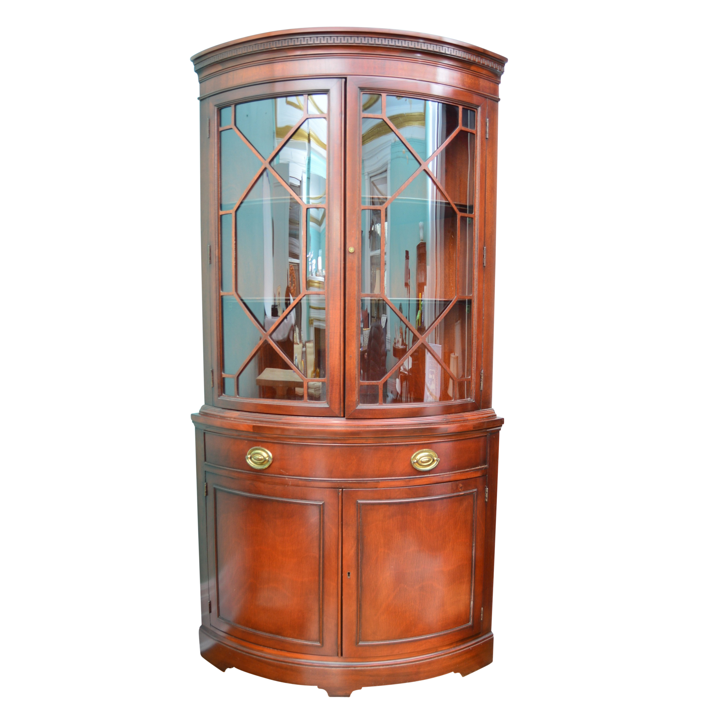 Duncan Phyfe Style Mahogany China Cabinet