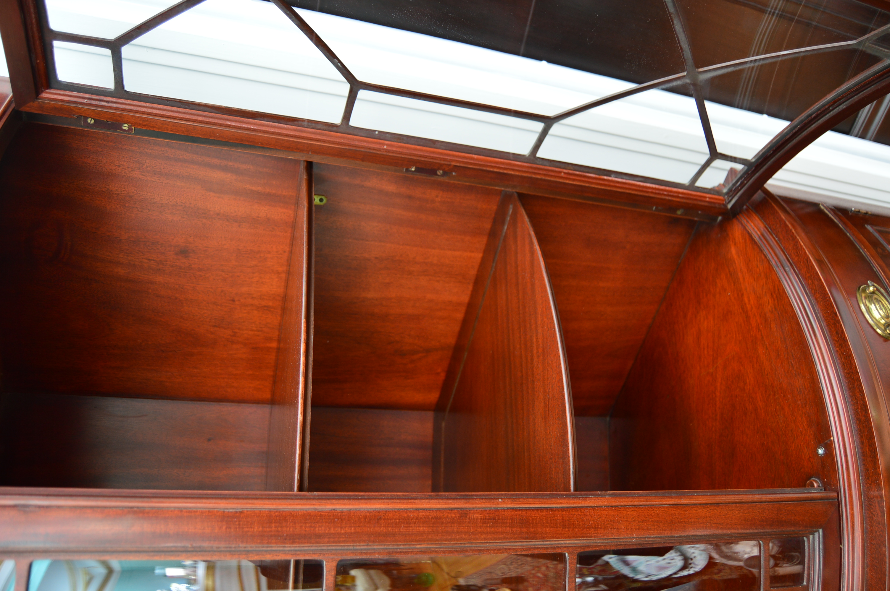 Duncan Phyfe Style Mahogany China Cabinet