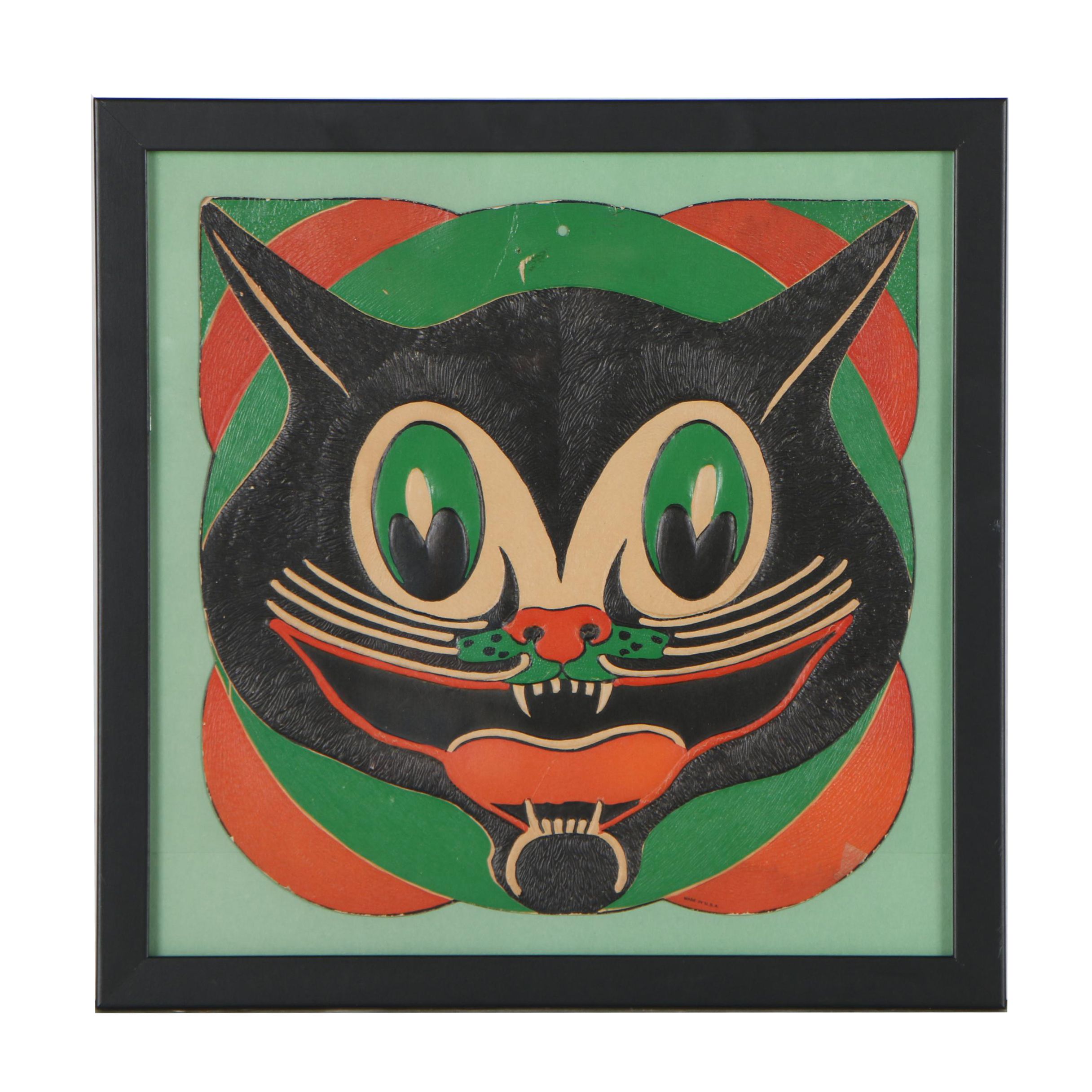 Beistle Die Cut Embossed Halloween Decoration, Circa 1930