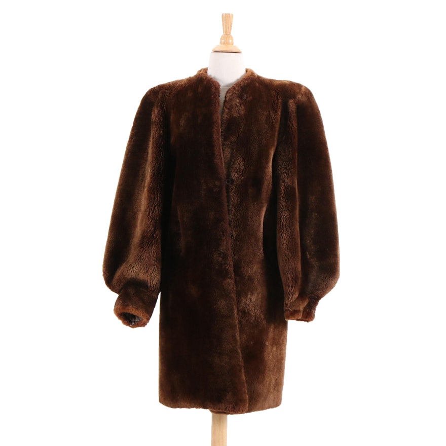 Stanley Rich Mouton Fur Coat, circa 1940