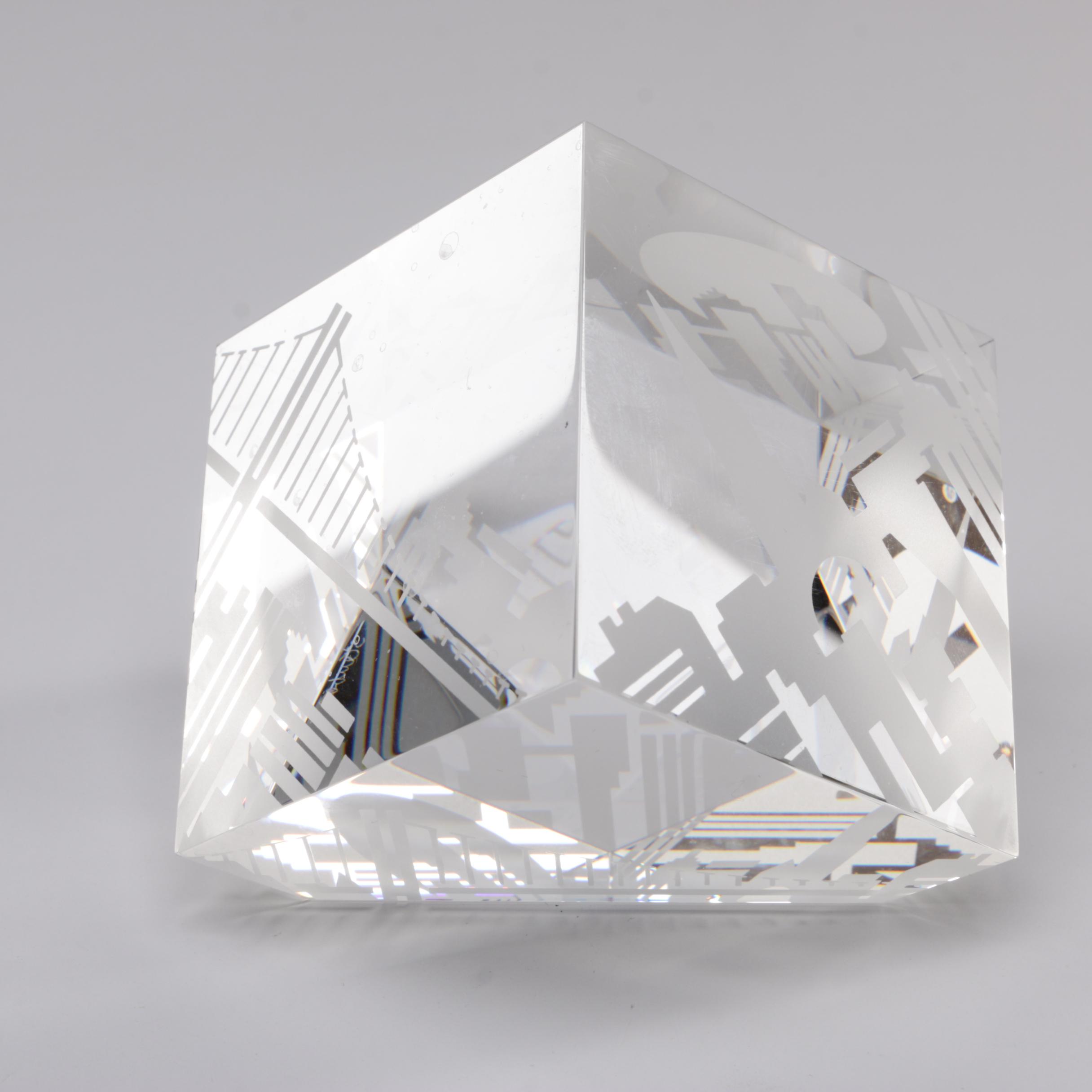 Steuben Art Glass Geometric Paperweights