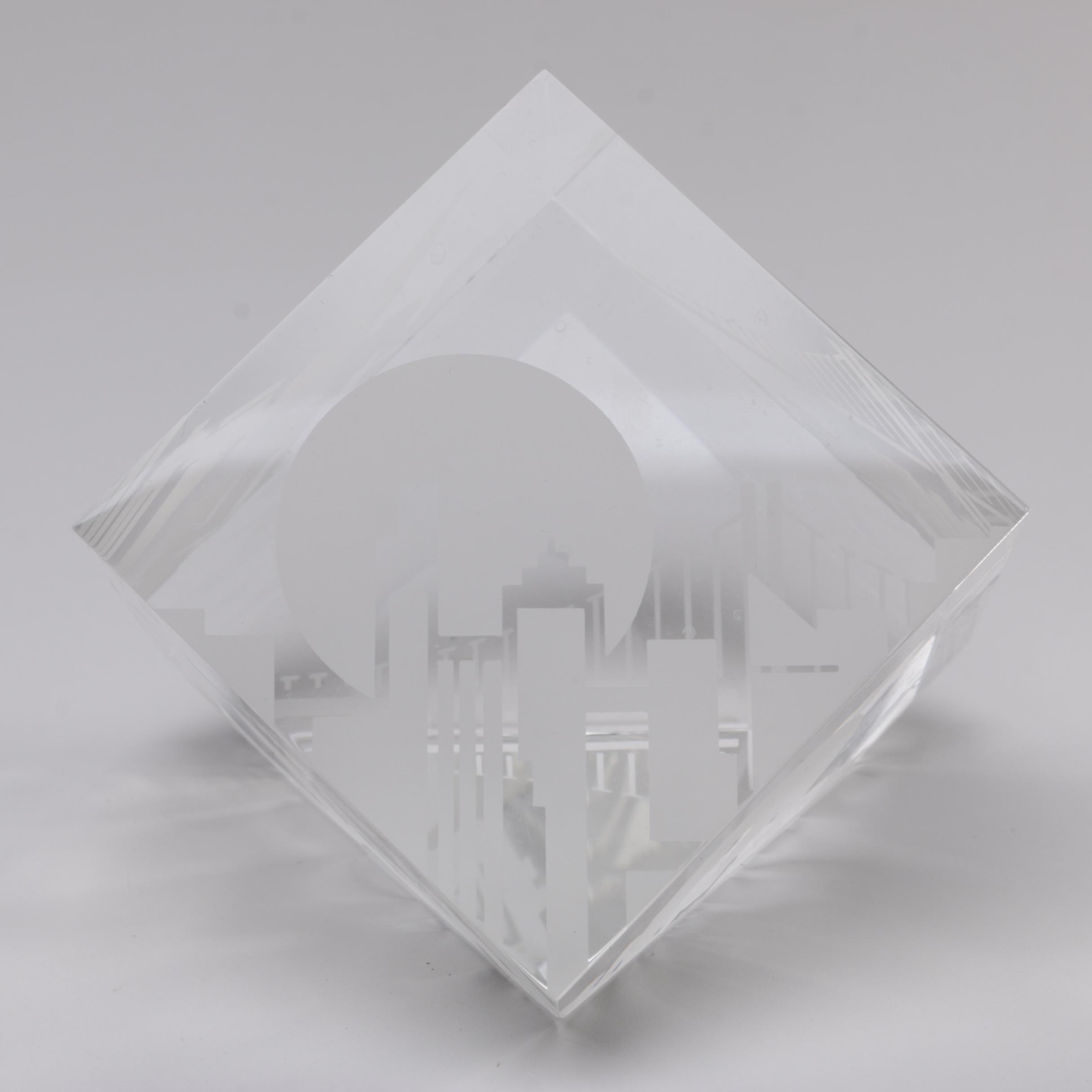 Steuben Art Glass Geometric Paperweights
