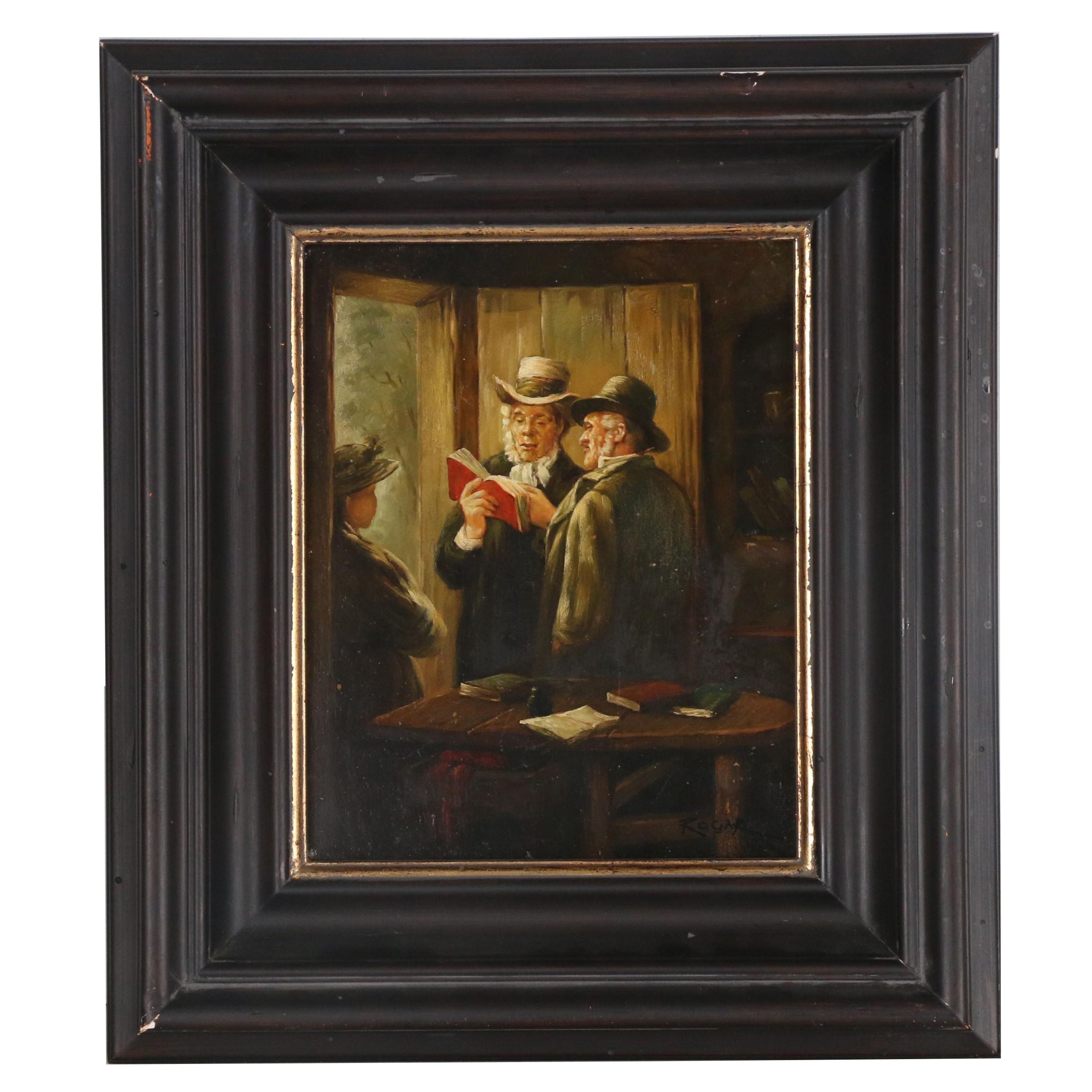 Contemporary Genre Scene Oil Painting