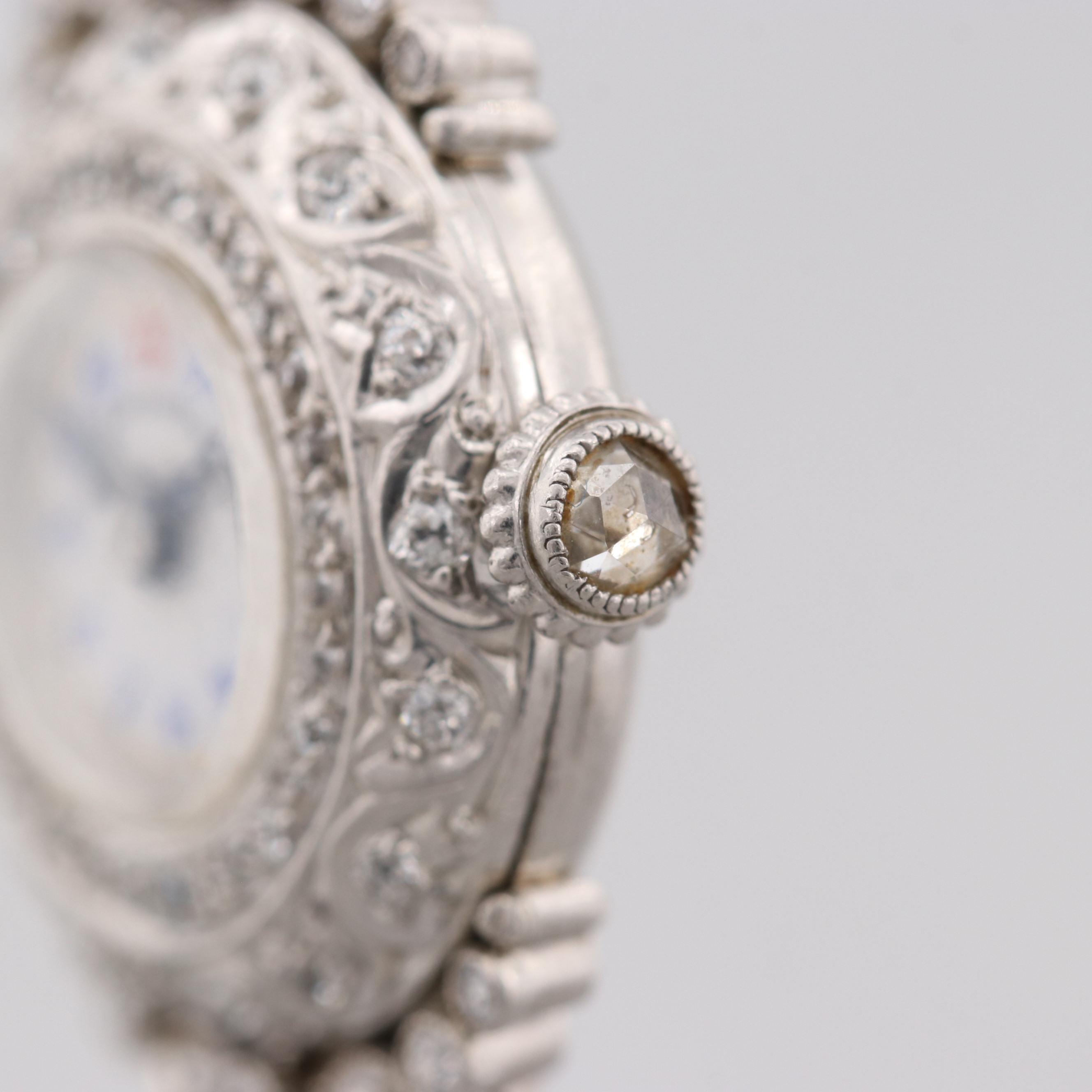 Vintage Bailey Banks & Biddle Co. Platinum 2.06 CTW Diamond Watch